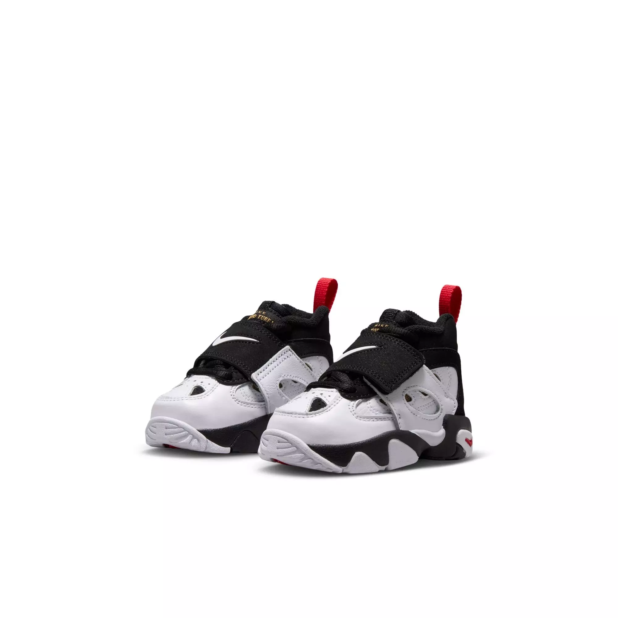 Nike Air Diamond Turf II "49ers" Toddler Kids' Shoe - BLACK/WHITE/FIRE RED/METALLIC GOLD