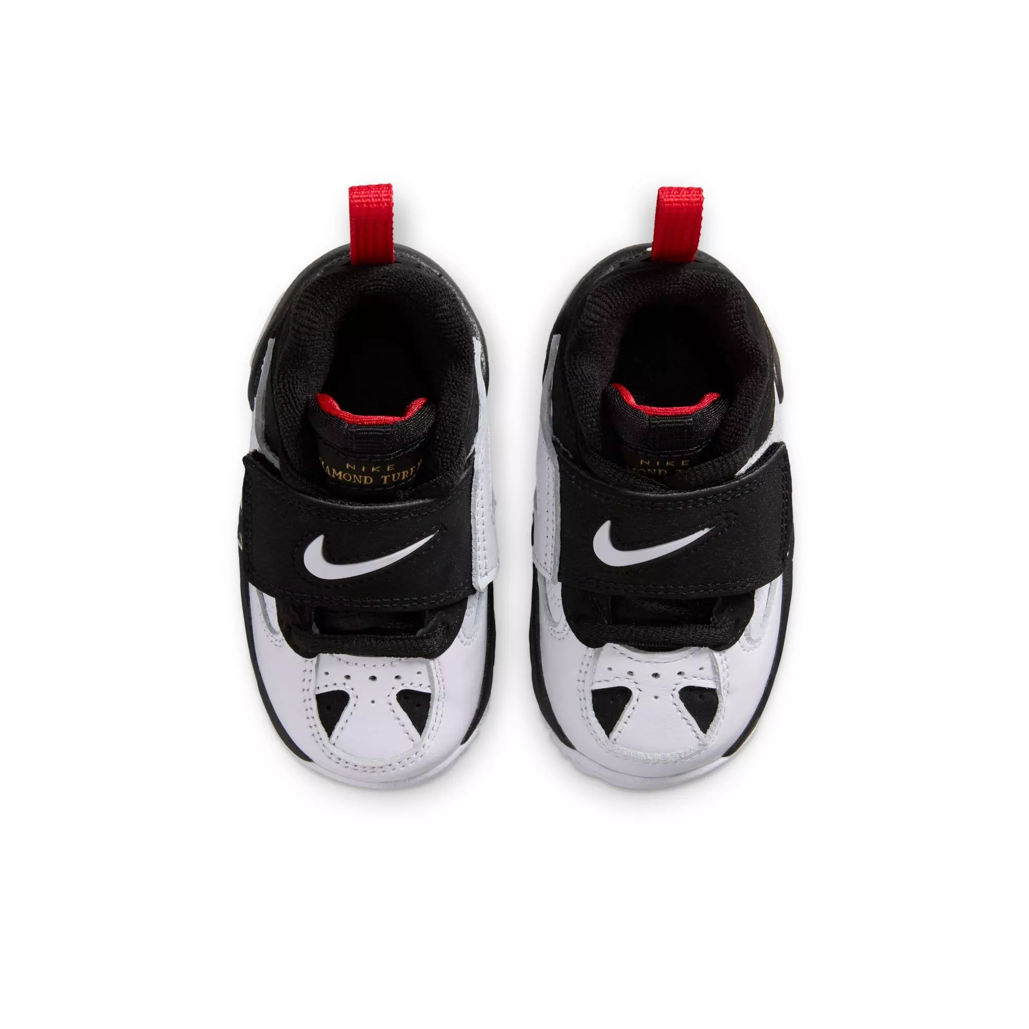 Nike Air Diamond Turf II "49ers" Toddler Kids' Shoe - BLACK/WHITE/FIRE RED/METALLIC GOLD