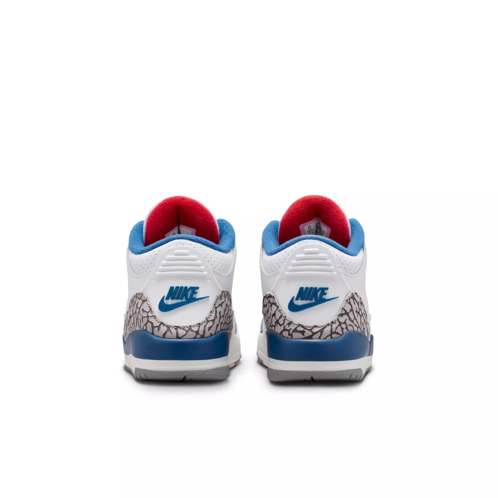 Jordan 3 Retro "True Blue" Preschool Kids' Shoe - WHITE/FIRE RED/TRUE BLUE