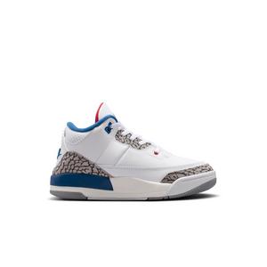 Jordan 3 Retro "True Blue" Preschool Kids' Shoe - WHITE/FIRE RED/TRUE BLUE