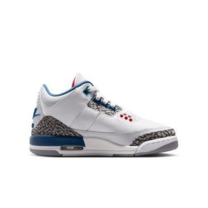 Jordan 3 Retro "True Blue" Grade School Kids' Shoe - WHITE/FIRE RED/TRUE BLUE
