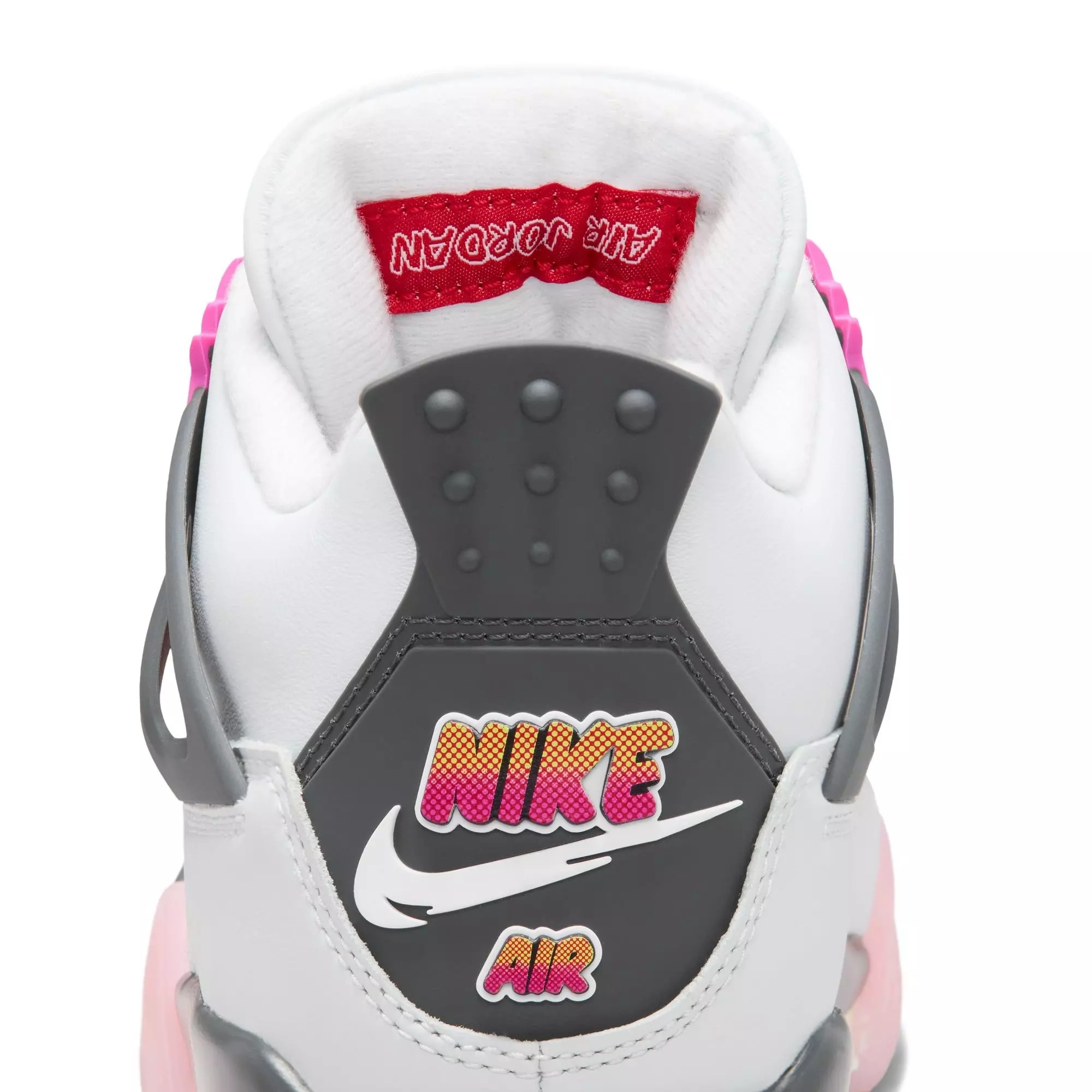 Jordan 4 Retro "Comic" Grade School Kids' Shoe - OFF WHITE/FIRE PINK/ANTHRACITE