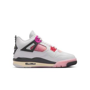 Jordan 4 Retro "Comic" Grade School Kids' Shoe - OFF WHITE/FIRE PINK/ANTHRACITE