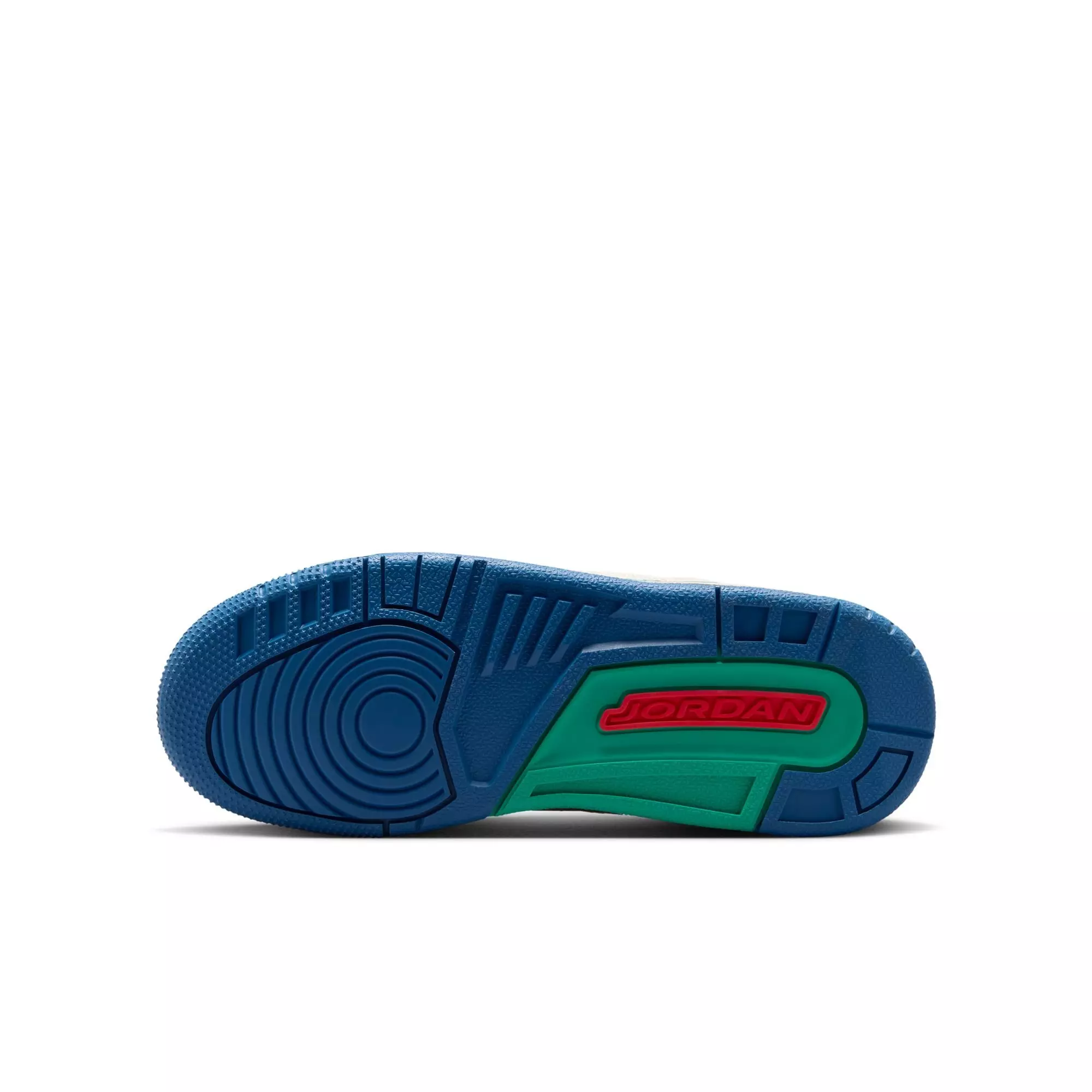 Jordan Retro 3 "Chalk and True Blue" Grade School Kids' Shoe - CHALK/TRACK RED/TRUE BLUE/KINETIC GREEN