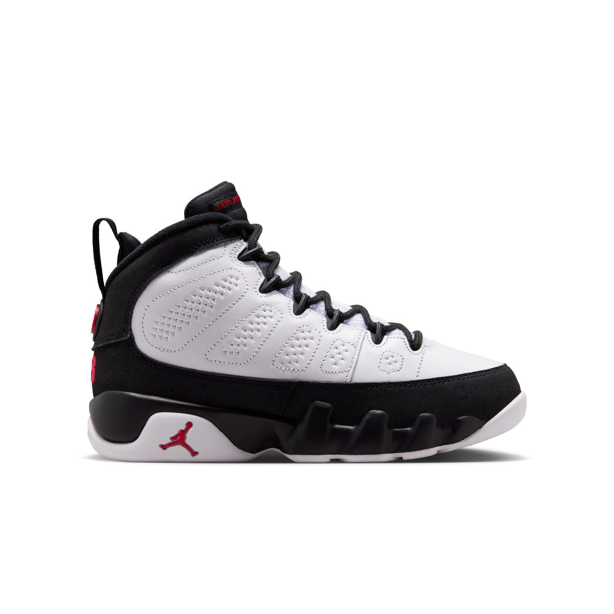 Jordan 9 Retro "Space Jam" Grade School Kids' Shoe - WHITE/TRUE RED/BLACK