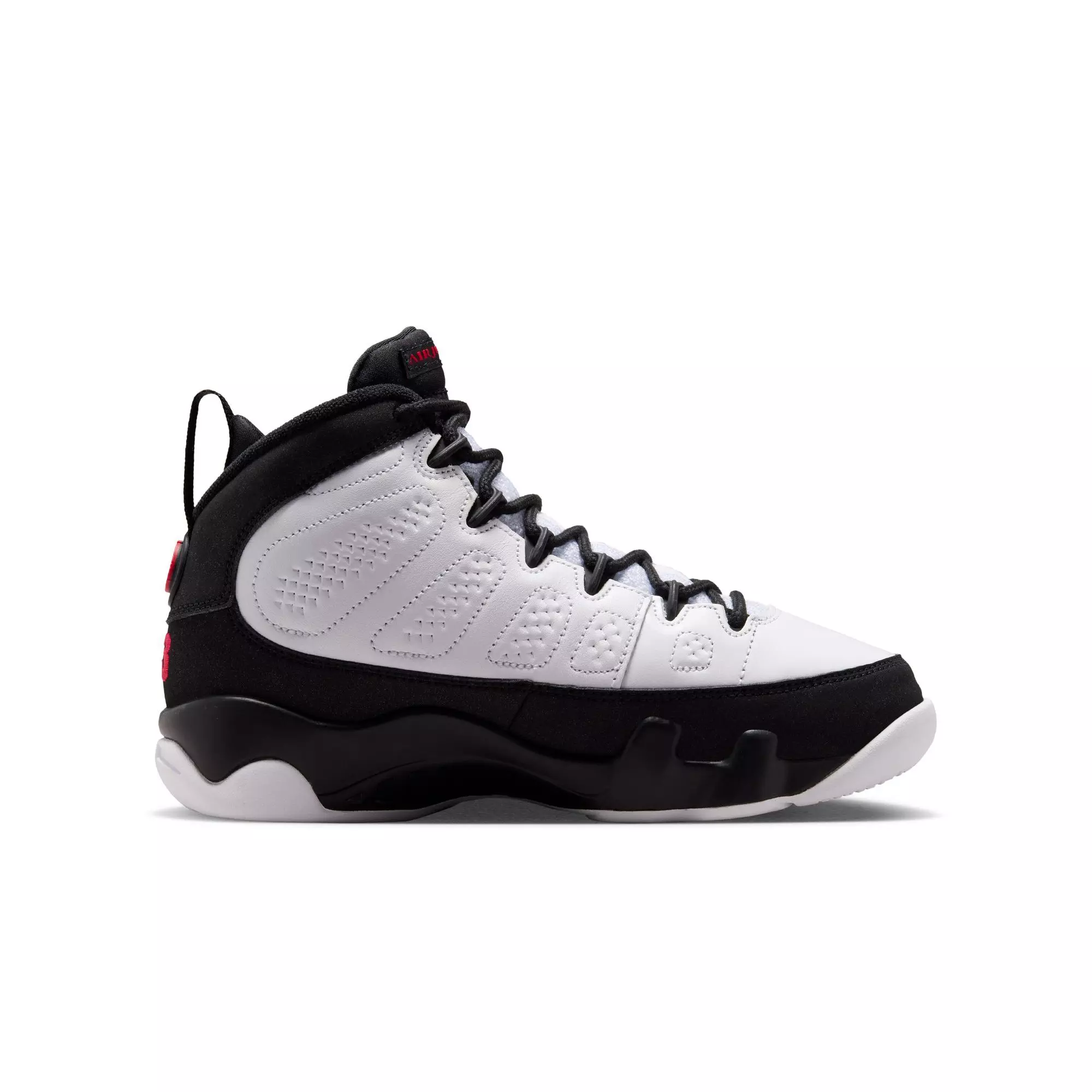 Jordan 9 Retro "Space Jam" Grade School Kids' Shoe - WHITE/TRUE RED/BLACK