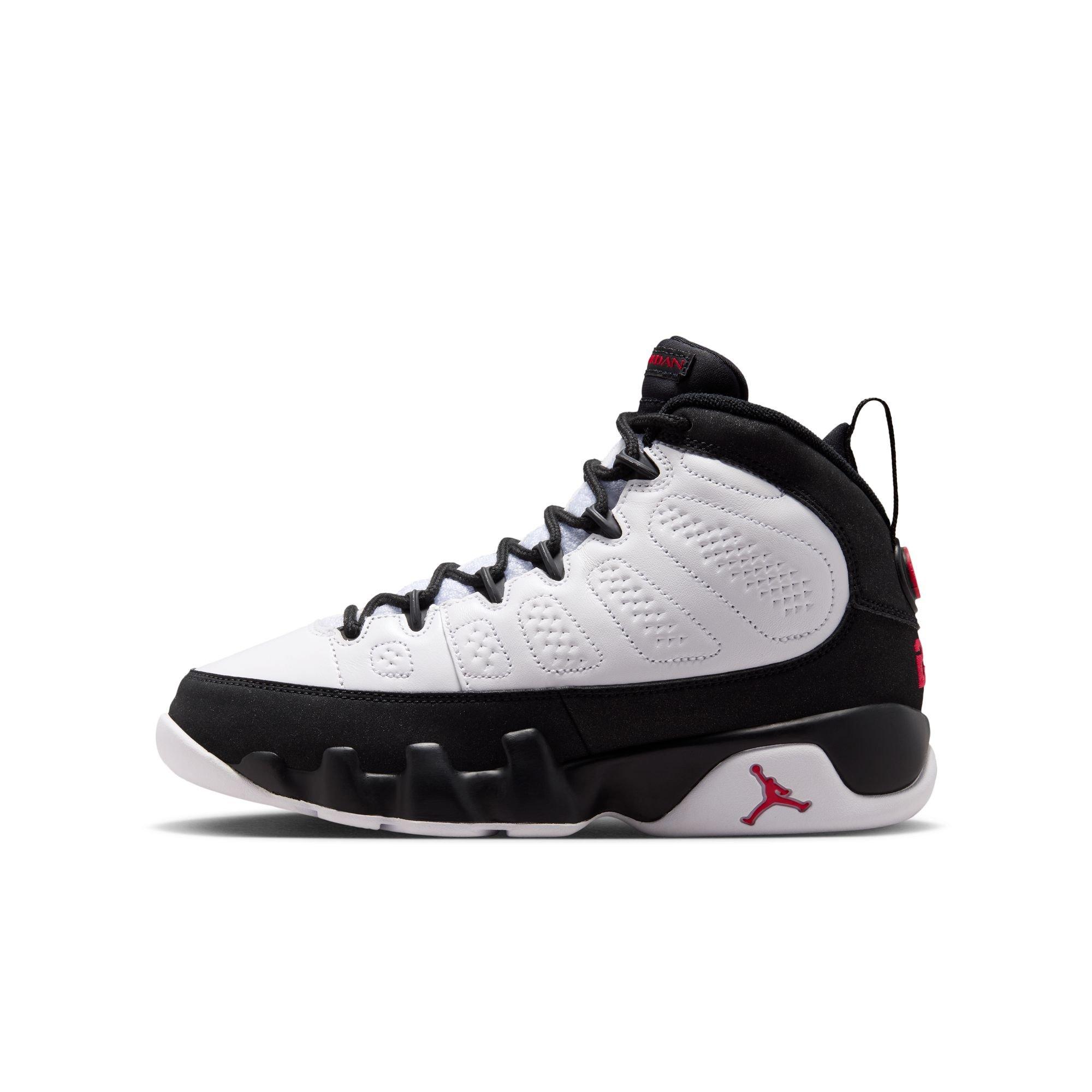 Jordan 9 Retro "Space Jam" Grade School Kids' Shoe - WHITE/TRUE RED/BLACK