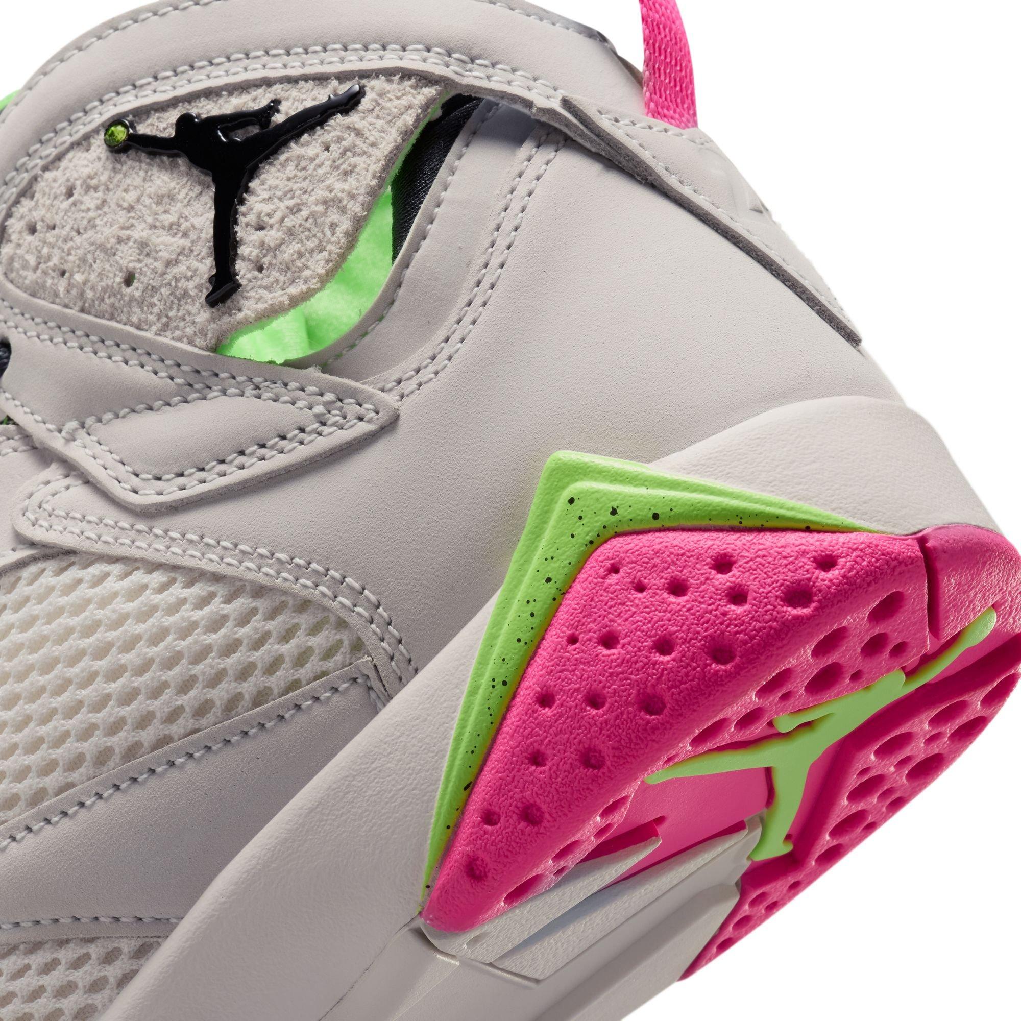 Jordan 7 Retro "Tennis Day" Grade School Kids' Shoe - PHANTOM/ANTHRACITE/LIME BLAST/PINK BLAST