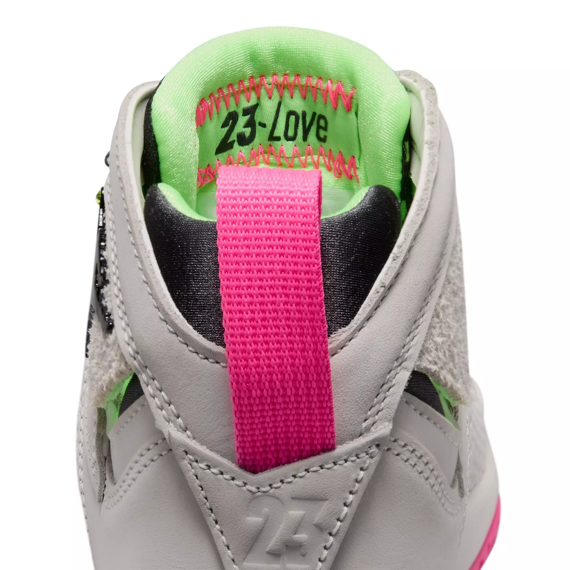 Jordan 7 Retro "Tennis Day" Grade School Kids' Shoe - PHANTOM/ANTHRACITE/LIME BLAST/PINK BLAST