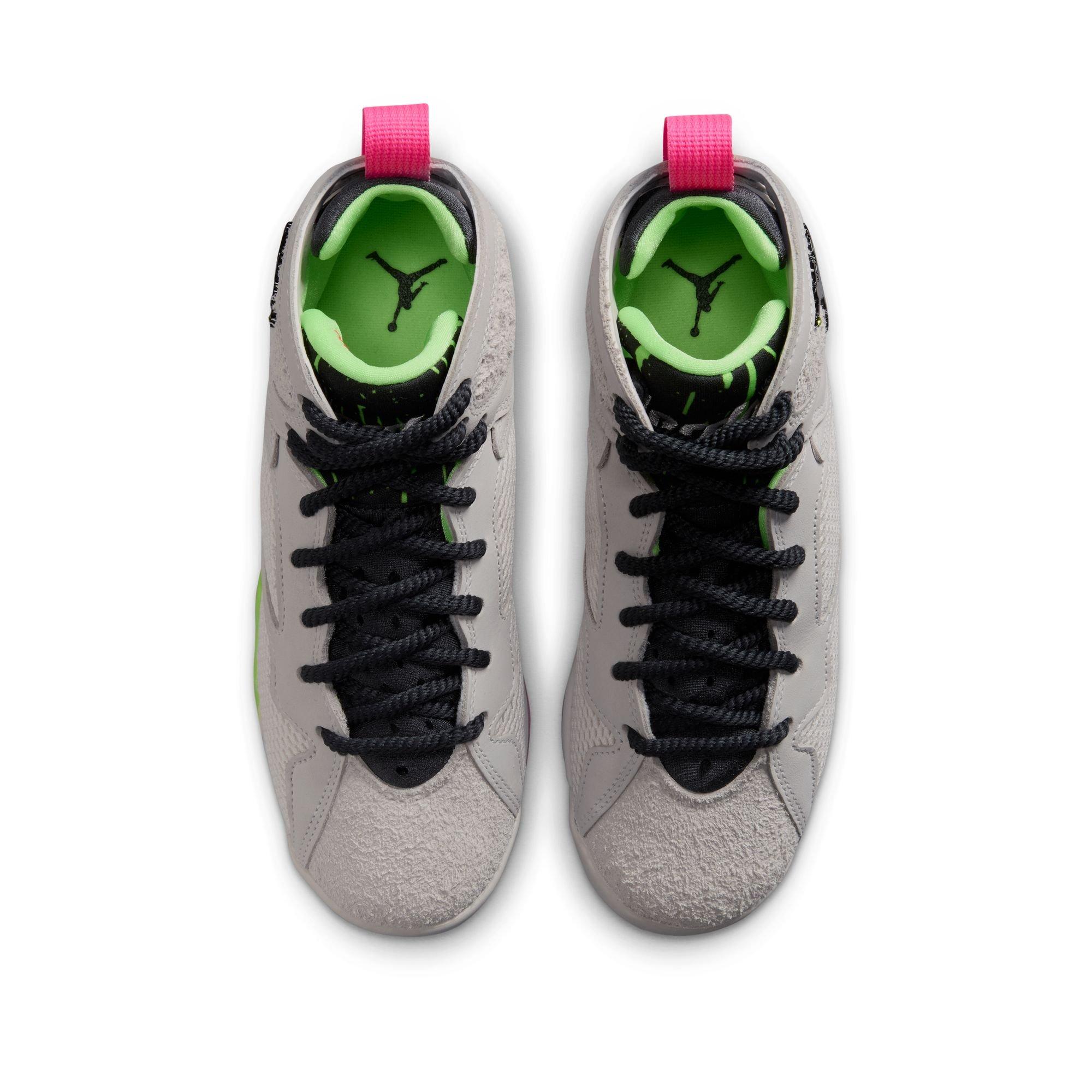 Jordan 7 Retro "Tennis Day" Grade School Kids' Shoe - PHANTOM/ANTHRACITE/LIME BLAST/PINK BLAST
