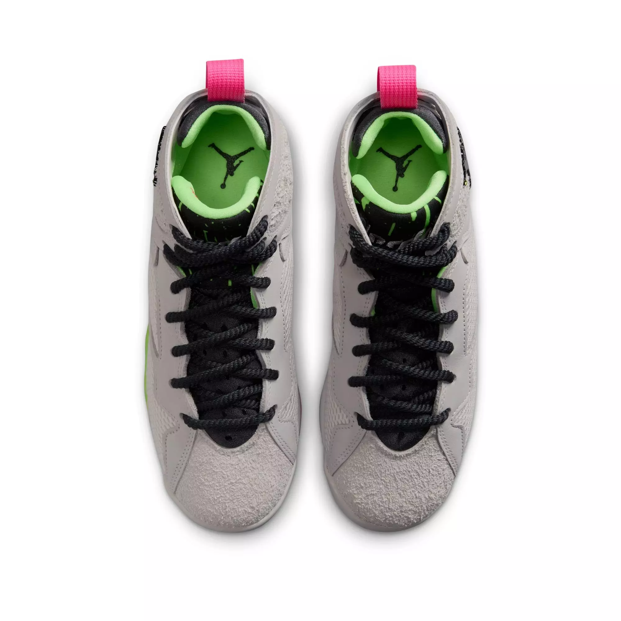 Jordan 7 Retro "Tennis Day" Grade School Kids' Shoe - PHANTOM/ANTHRACITE/LIME BLAST/PINK BLAST
