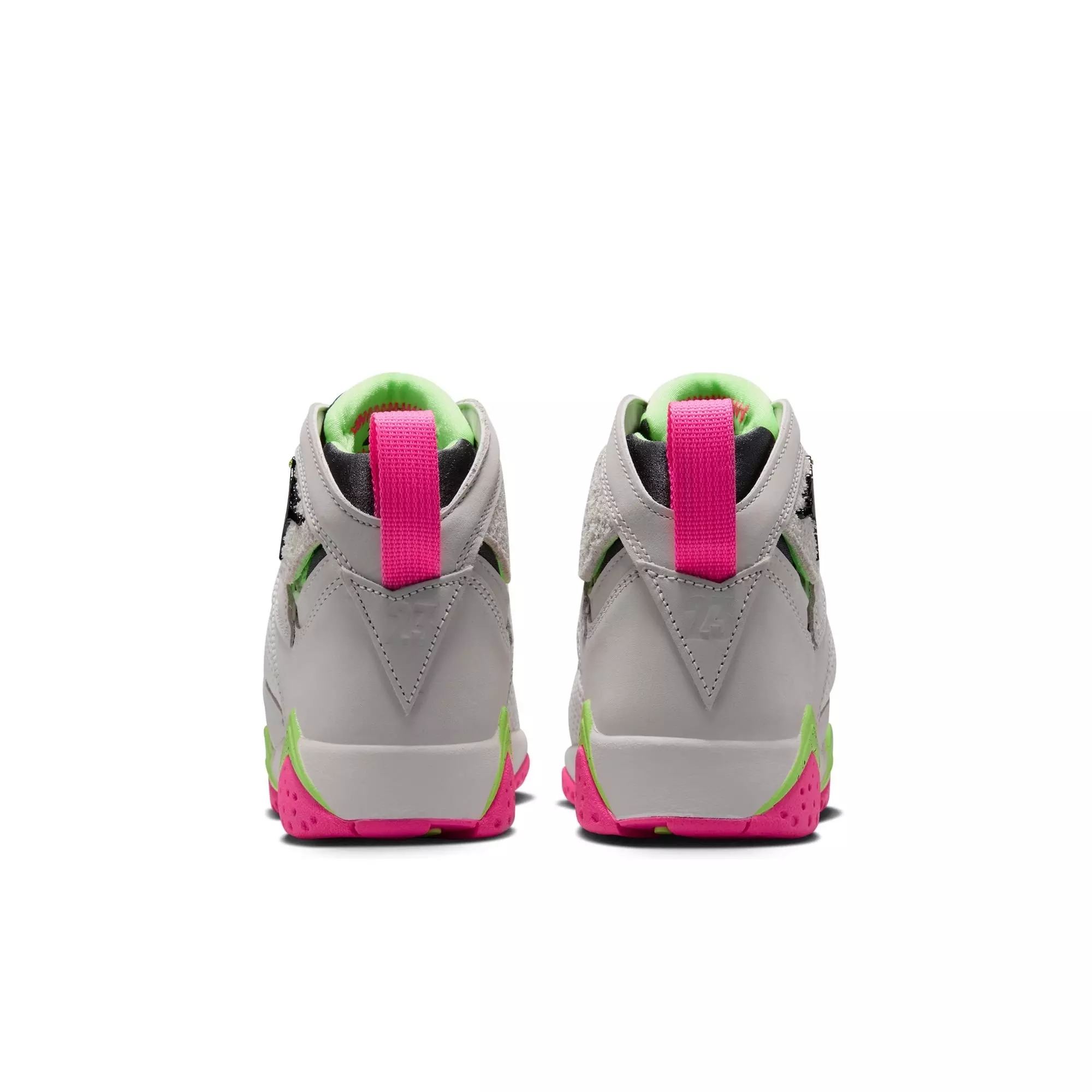 Jordan 7 Retro "Tennis Day" Grade School Kids' Shoe - PHANTOM/ANTHRACITE/LIME BLAST/PINK BLAST