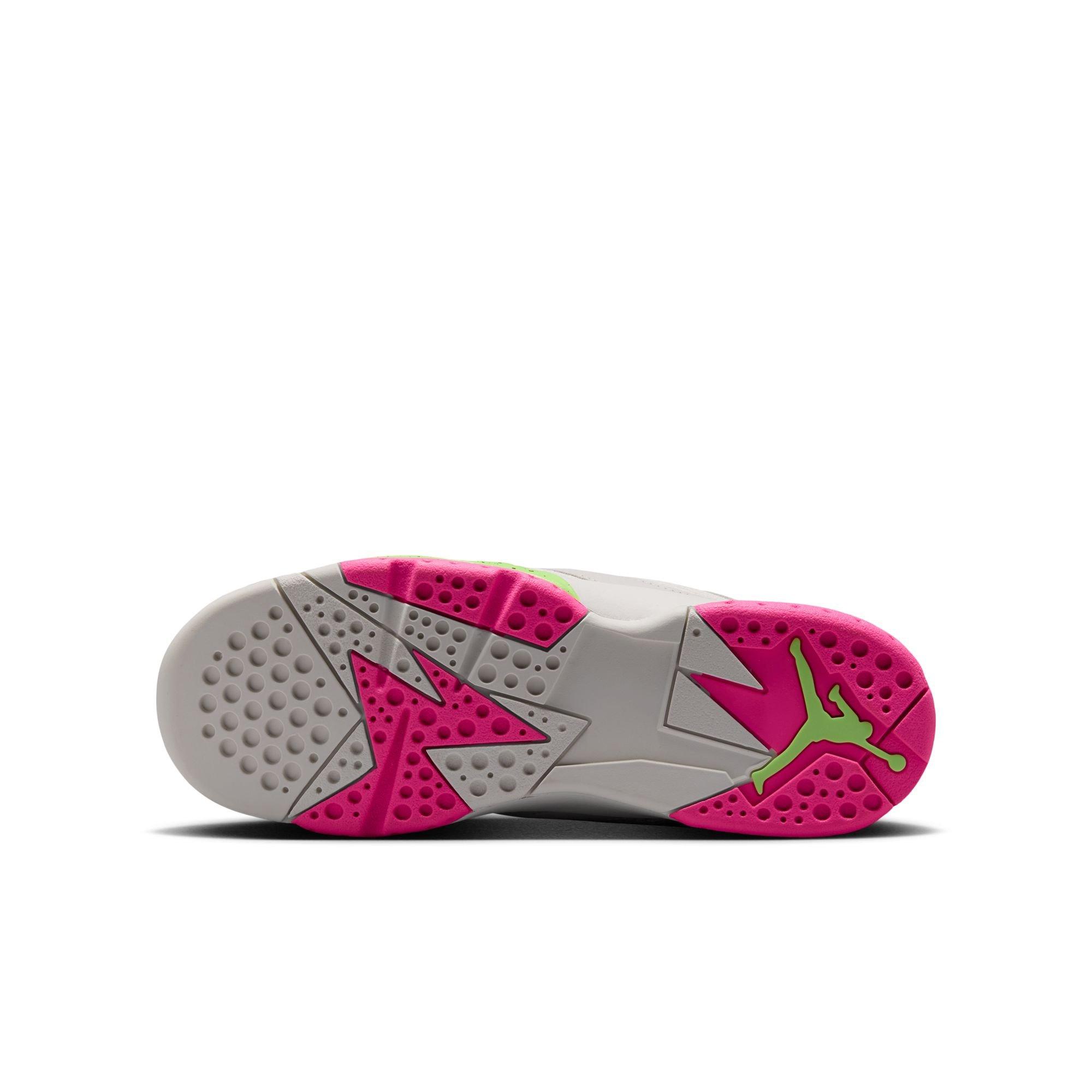 Jordan 7 Retro "Tennis Day" Grade School Kids' Shoe - PHANTOM/ANTHRACITE/LIME BLAST/PINK BLAST