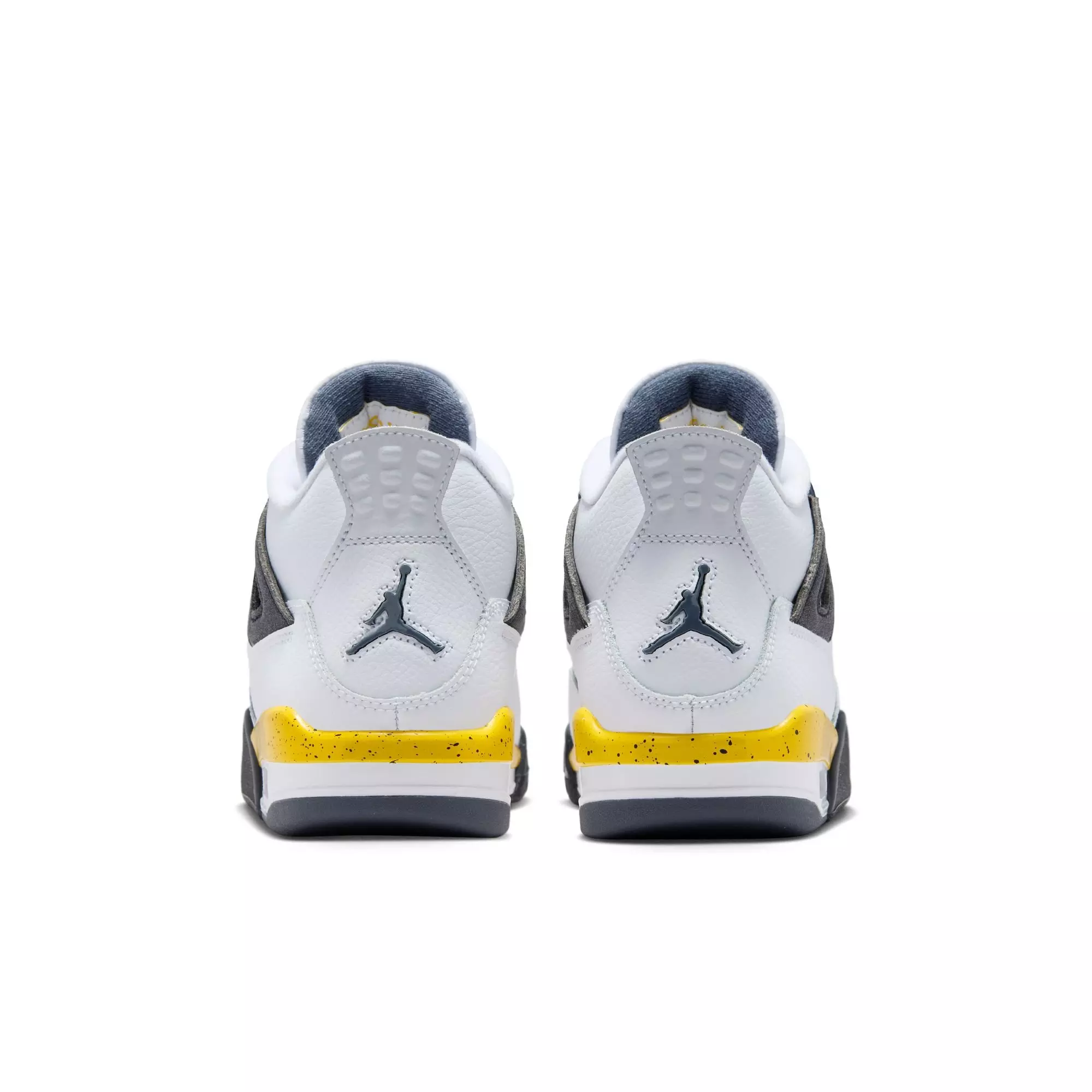 Jordan 4 Retro "Tour Yellow" Grade School Kids' Shoe - WHITE/TOUR YELLOW/DARK BLUE GREY/BLACK