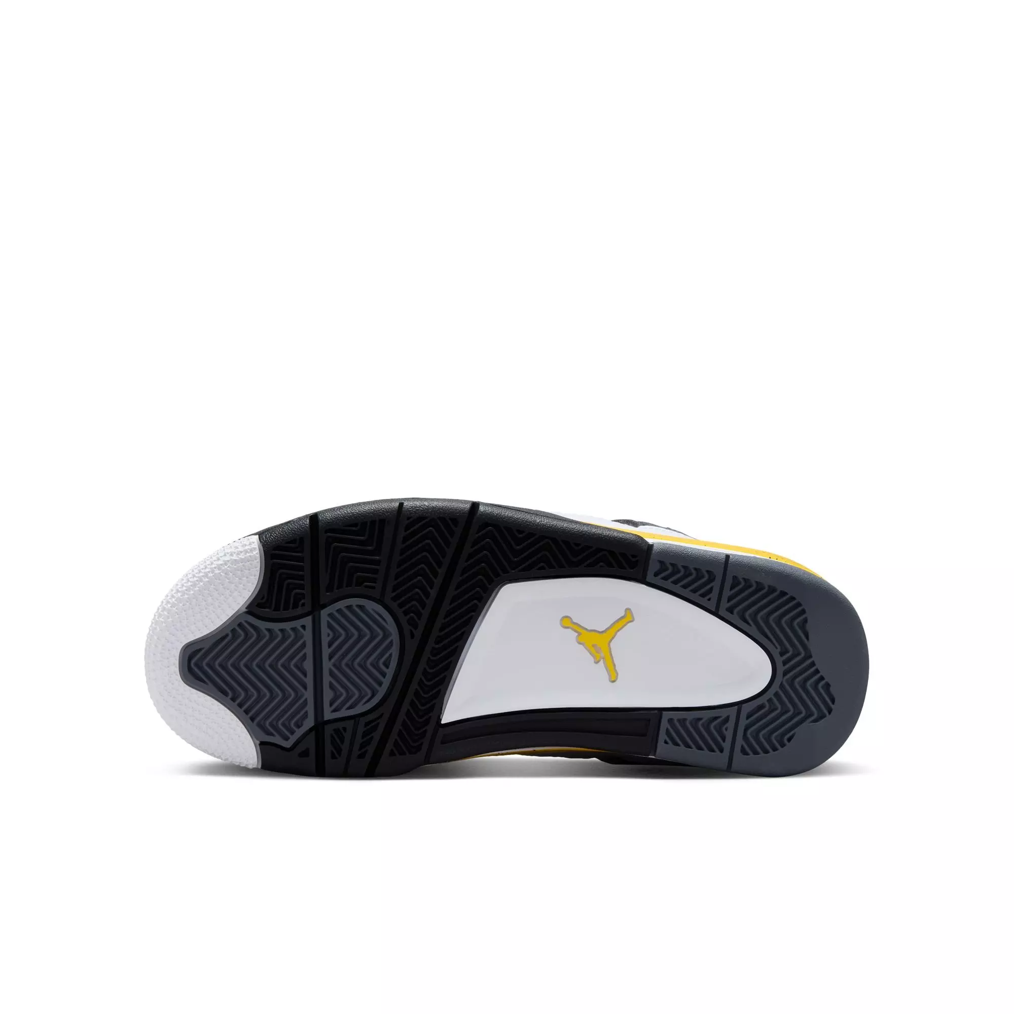 Jordan 4 Retro "Tour Yellow" Grade School Kids' Shoe - WHITE/TOUR YELLOW/DARK BLUE GREY/BLACK