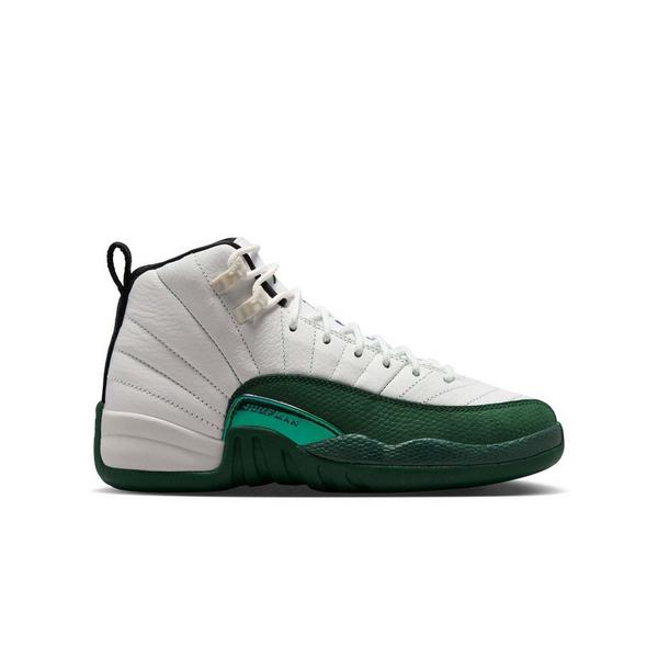 Jordan 12 Retro "Idols Become Rivals" Grade School Kids' Shoe - SUMMIT WHITE/GORGE GREEN/FIERCE PURPLE