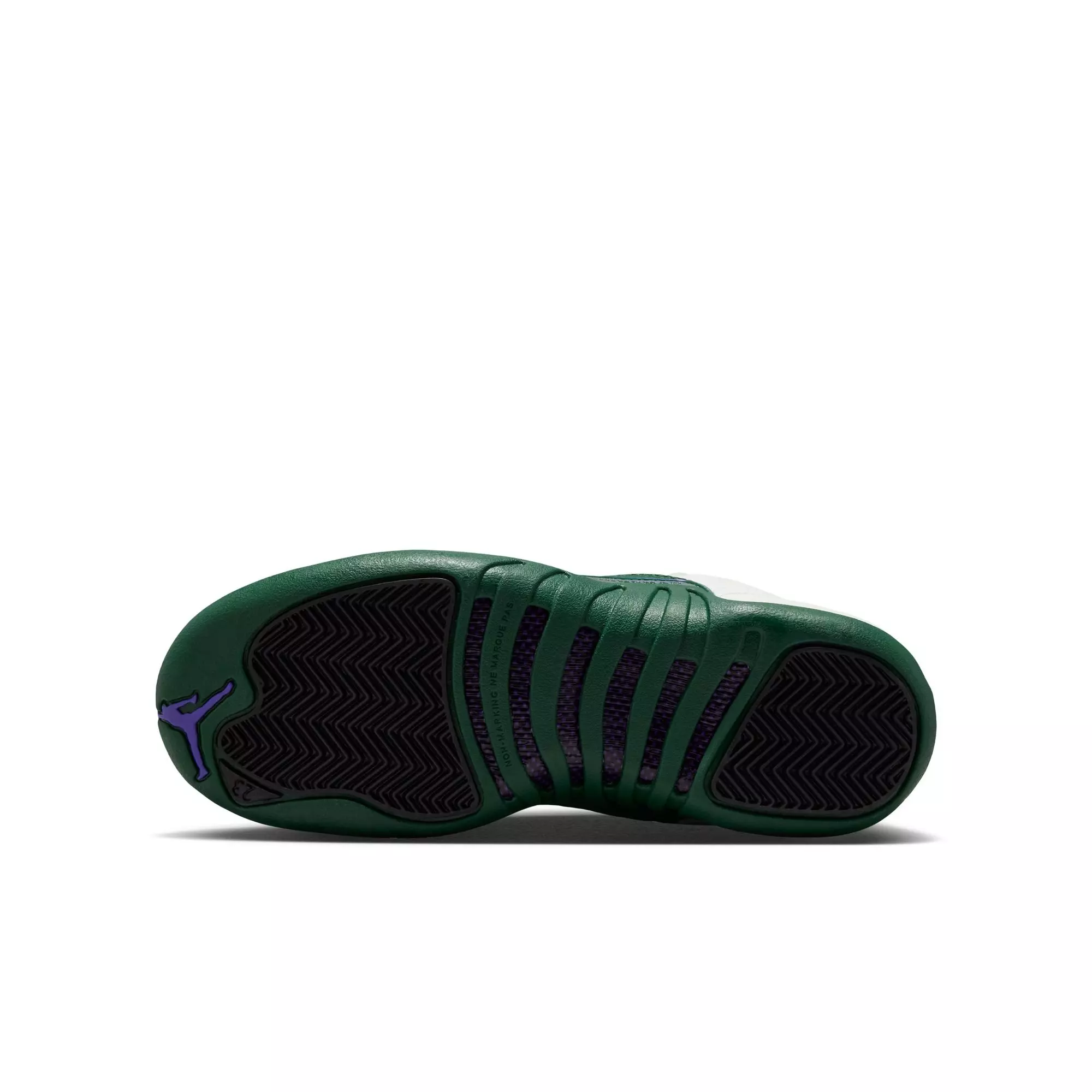 Jordan 12 Retro "Idols Become Rivals" Grade School Kids' Shoe - SUMMIT WHITE/GORGE GREEN/FIERCE PURPLE