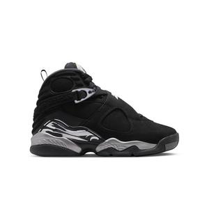 Jordan 8 Retro "Chrome" Grade School Kids' Shoe - BLACK/WHITE/LT GRAPHITE