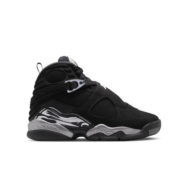 Jordan 8 Retro "Chrome" Grade School Kids' Shoe - BLACK/WHITE/LT GRAPHITE
