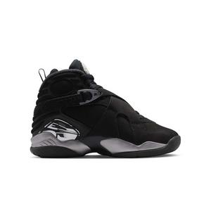 Jordan 8 Retro "Chrome" Grade School Kids' Shoe - BLACK/WHITE/LT GRAPHITE