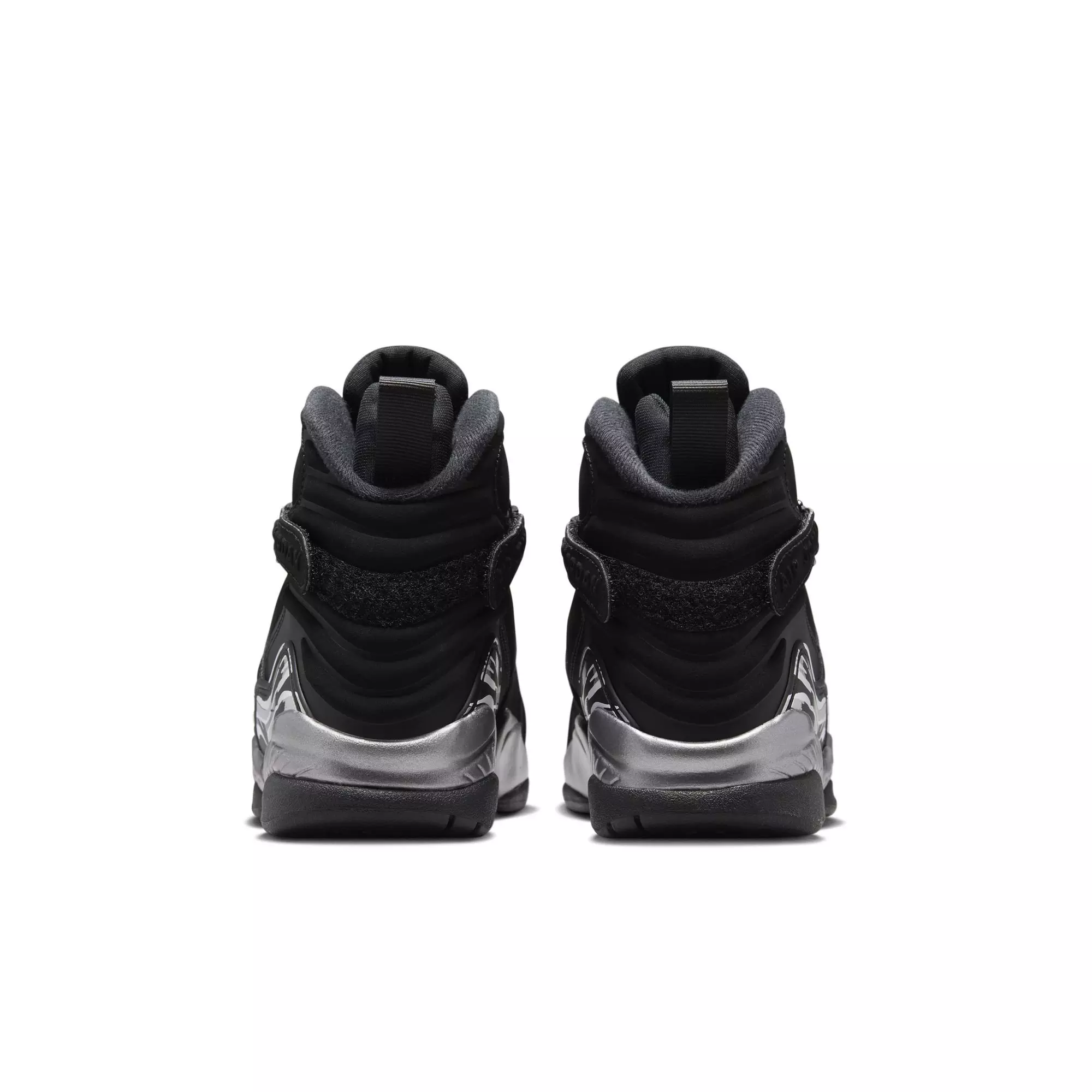 Jordan 8 Retro "Chrome" Grade School Kids' Shoe - BLACK/WHITE/LT GRAPHITE