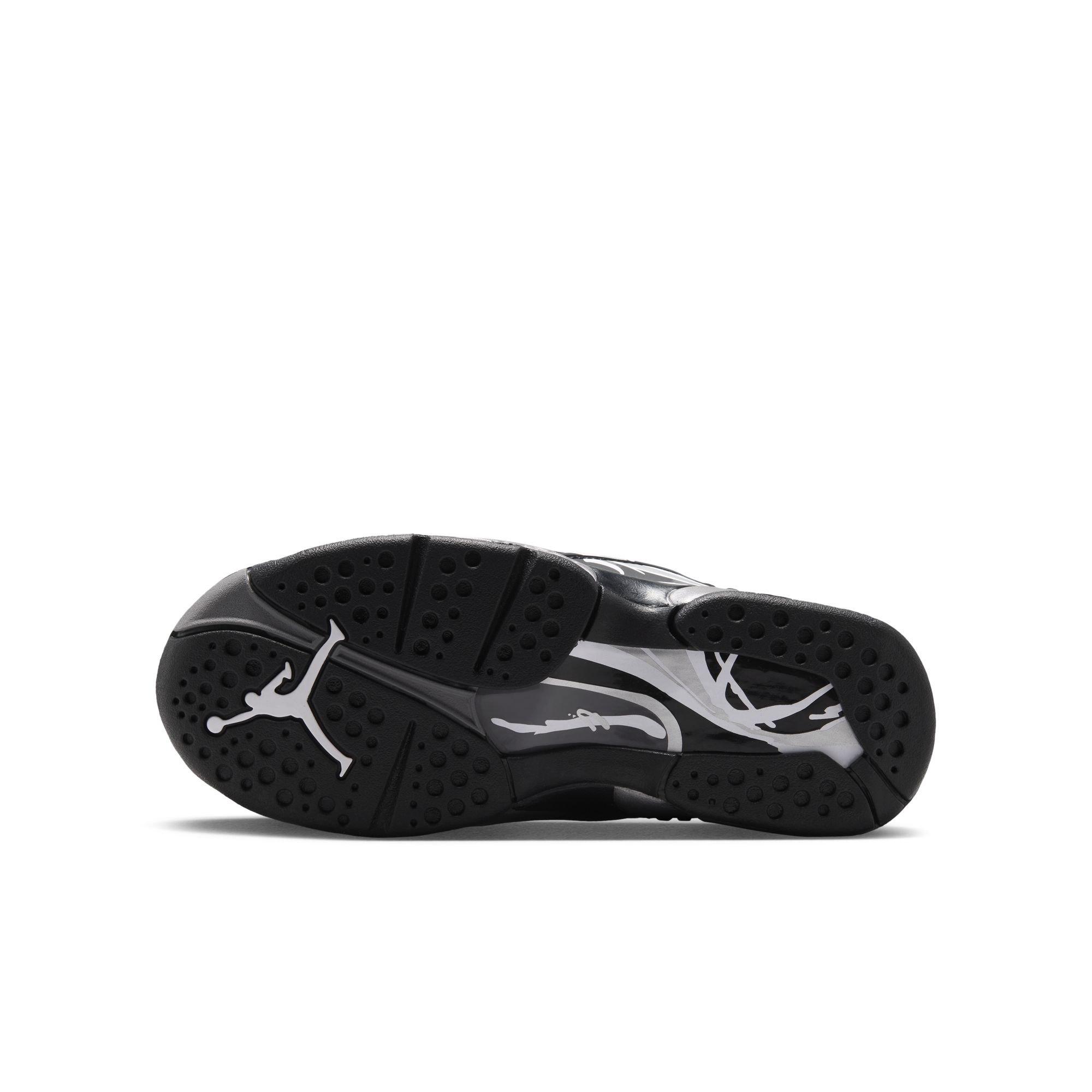 Jordan 8 Retro "Chrome" Grade School Kids' Shoe - BLACK/WHITE/LT GRAPHITE