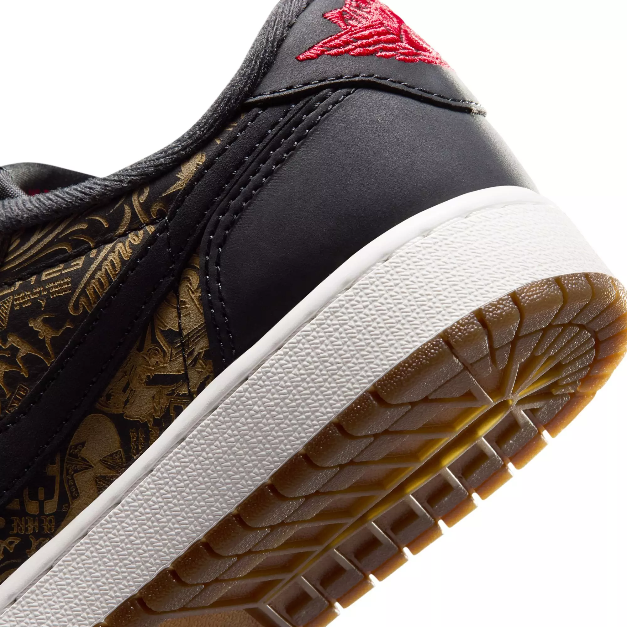 Jordan 1 Retro Low OG "Laser" Grade School Kids' Shoe - BLACK/VARSITY RED/SUMMIT WHITE
