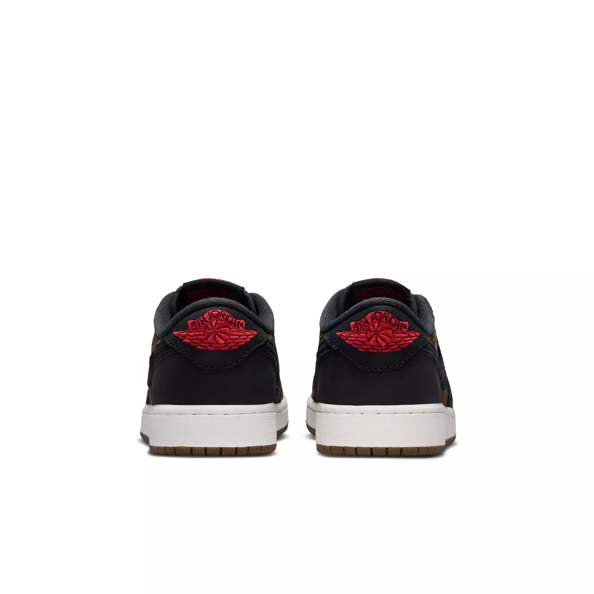 Jordan 1 Retro Low OG "Laser" Grade School Kids' Shoe - BLACK/VARSITY RED/SUMMIT WHITE