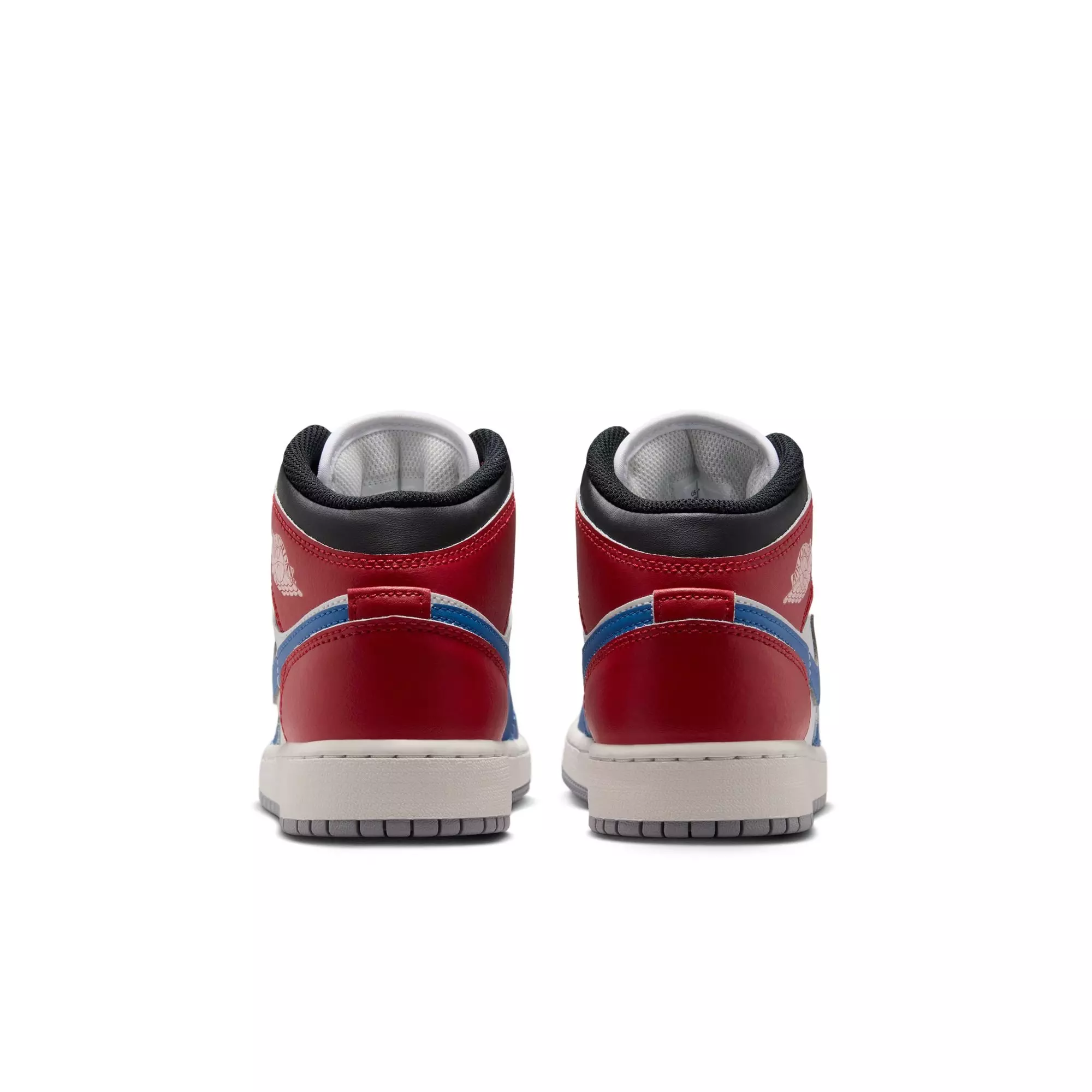 Jordan 1 Mid "True Blue/Summit White/Varsity Red/Black" Grade School Boys' Shoe - TRUE BLUE/SUMMIT WHITE/VARSITY RED/BLACK