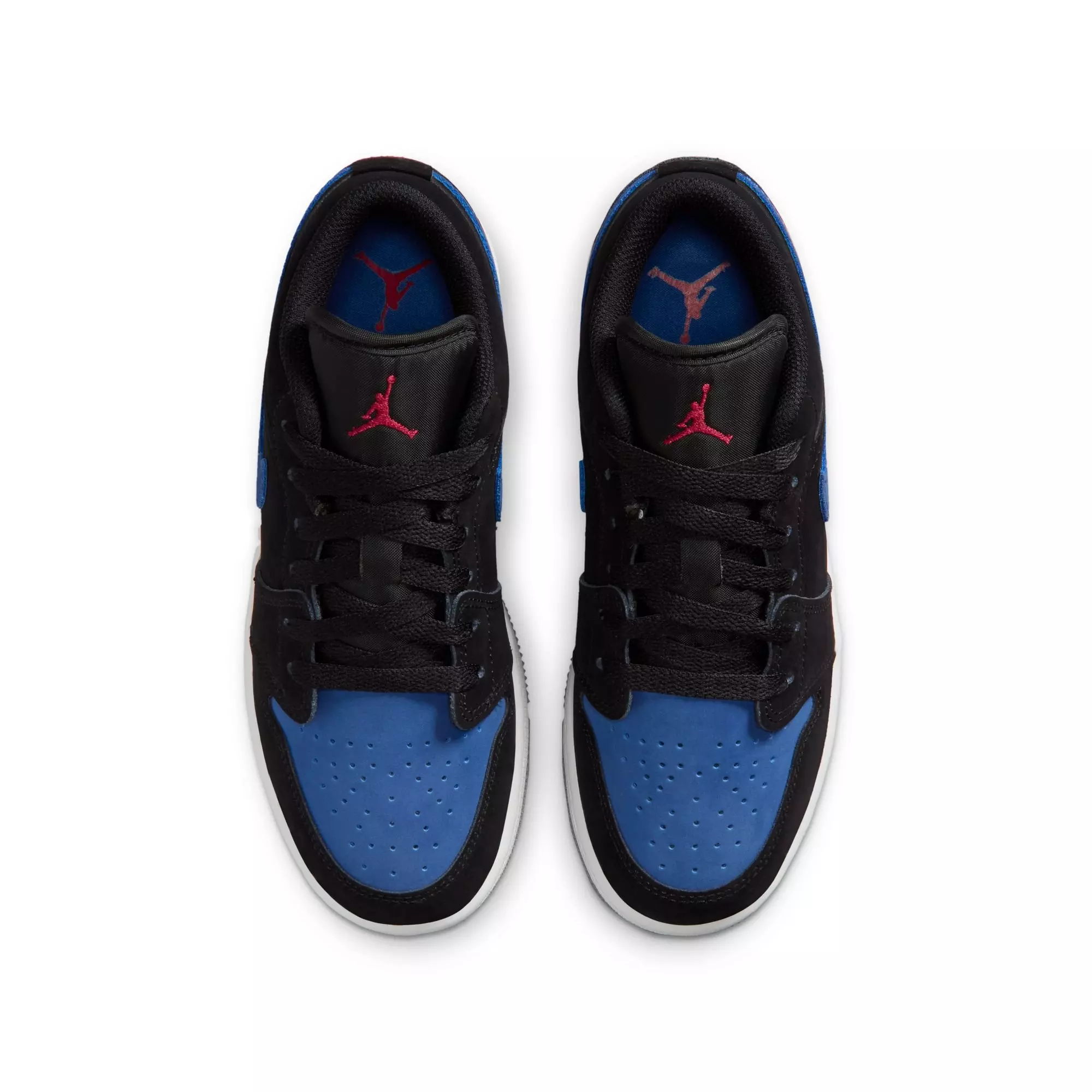 Jordan 1 Low "Black/Summit White/True Blue/Varsity Red" Grade School Boys' Shoe - BLACK/RED/BLUE