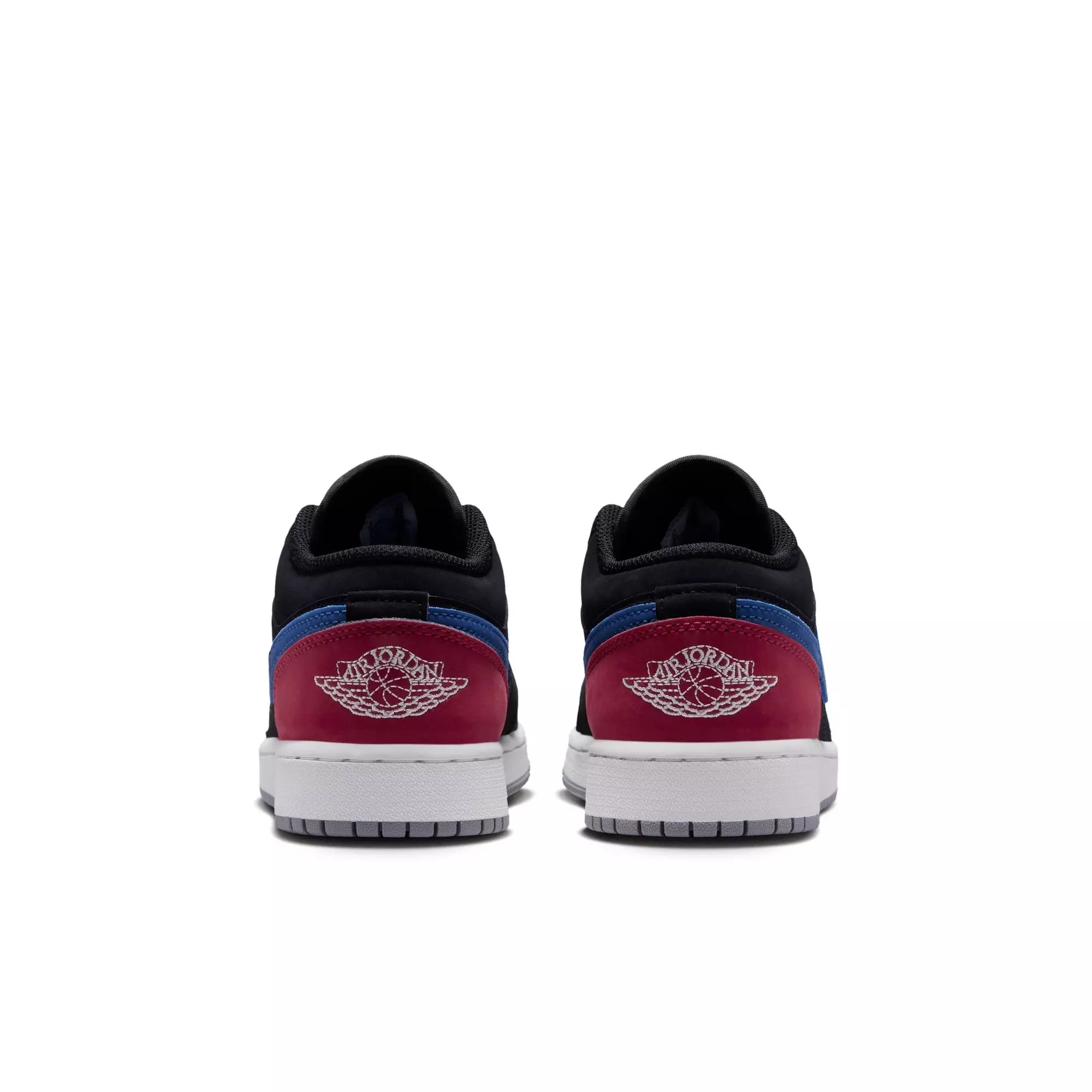 Jordan 1 Low "Black/Summit White/True Blue/Varsity Red" Grade School Boys' Shoe - BLACK/RED/BLUE
