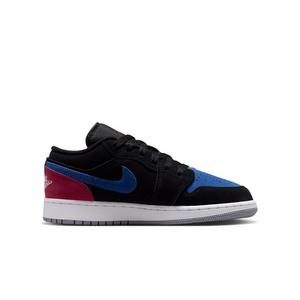 Jordan 1 Low "Black/Summit White/True Blue/Varsity Red" Grade School Boys' Shoe - BLACK/RED/BLUE