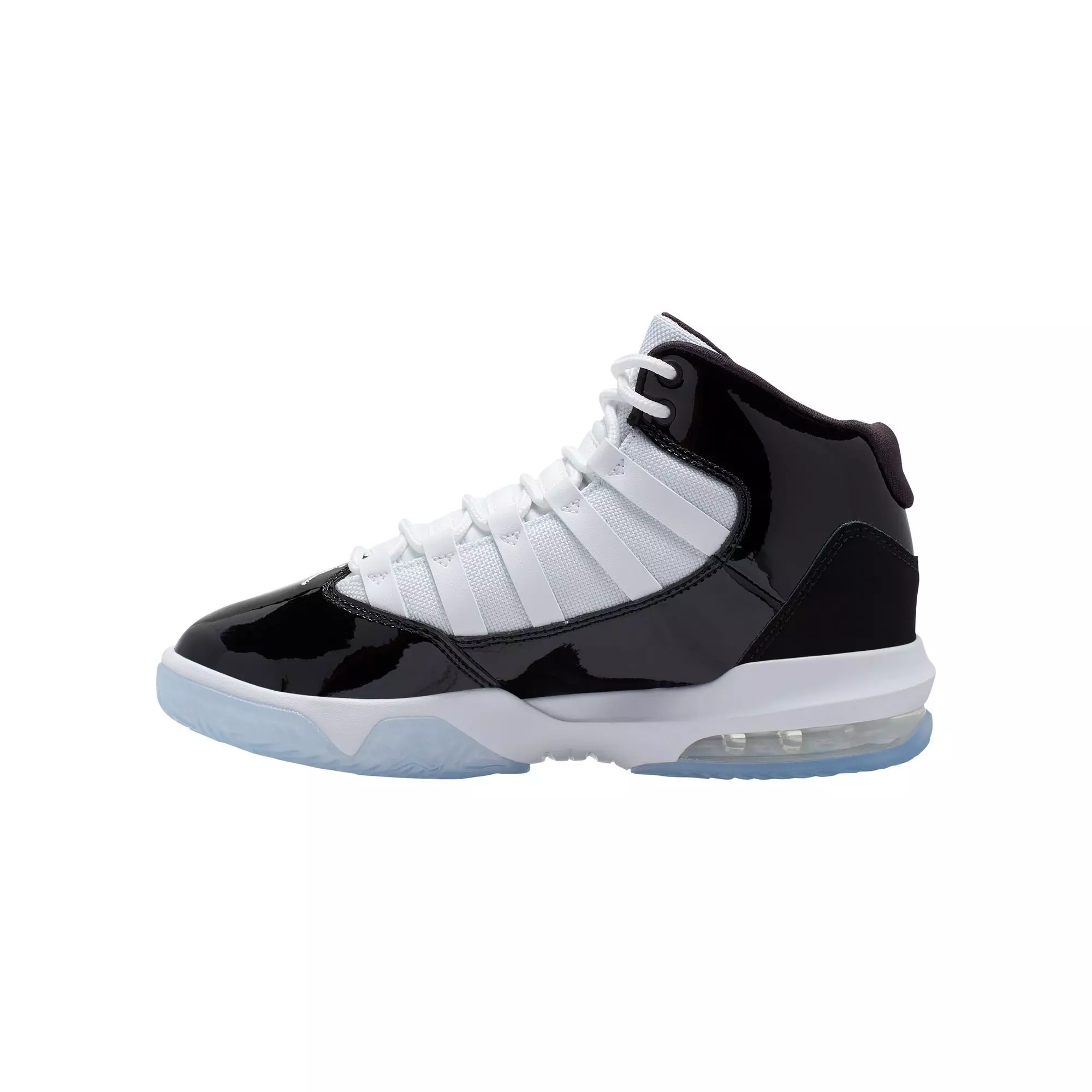 Jordan Max Aura "Black/White" Grade School Boys' Shoe - BLACK/WHITE