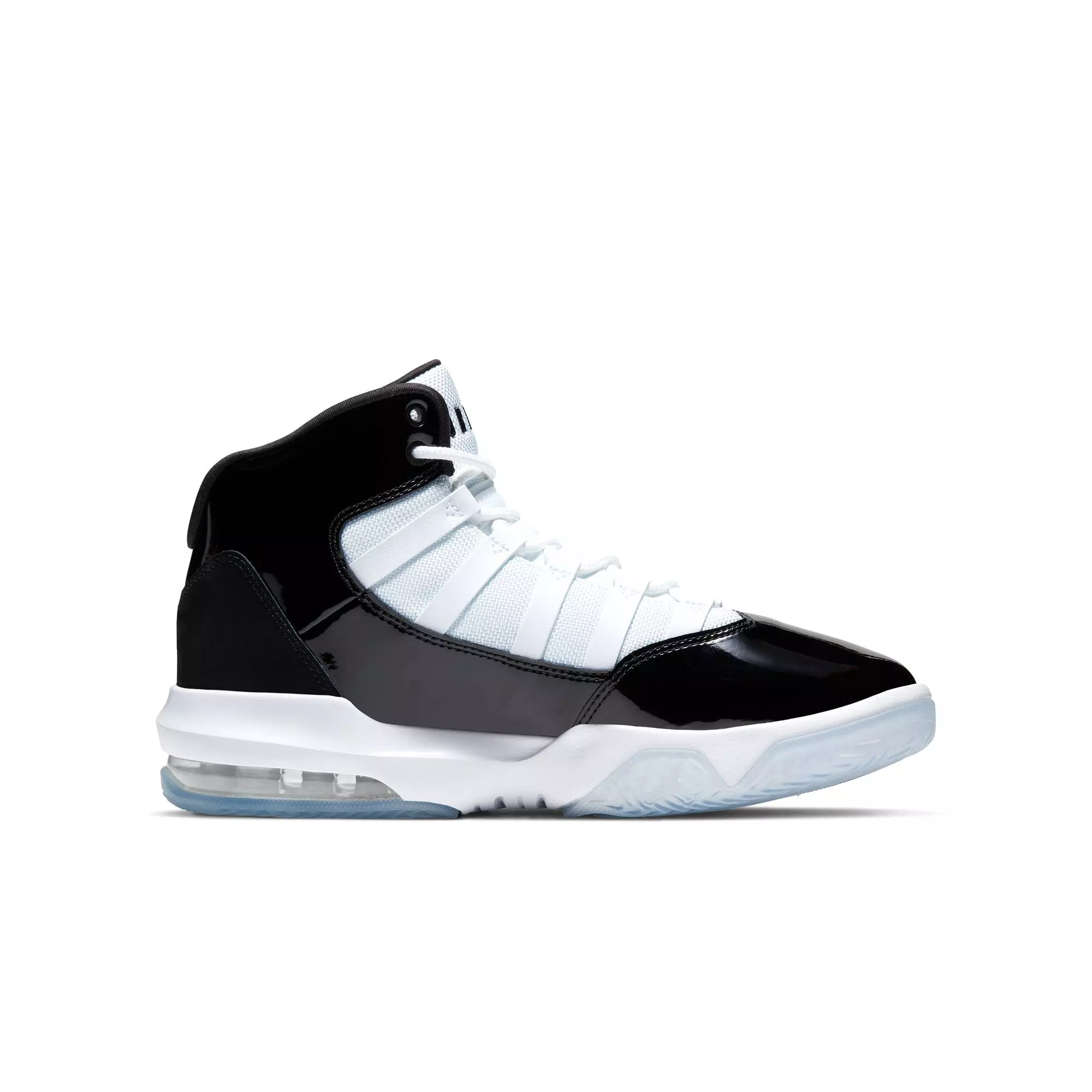 Jordan Max Aura "Black/White" Grade School Boys' Shoe - BLACK/WHITE