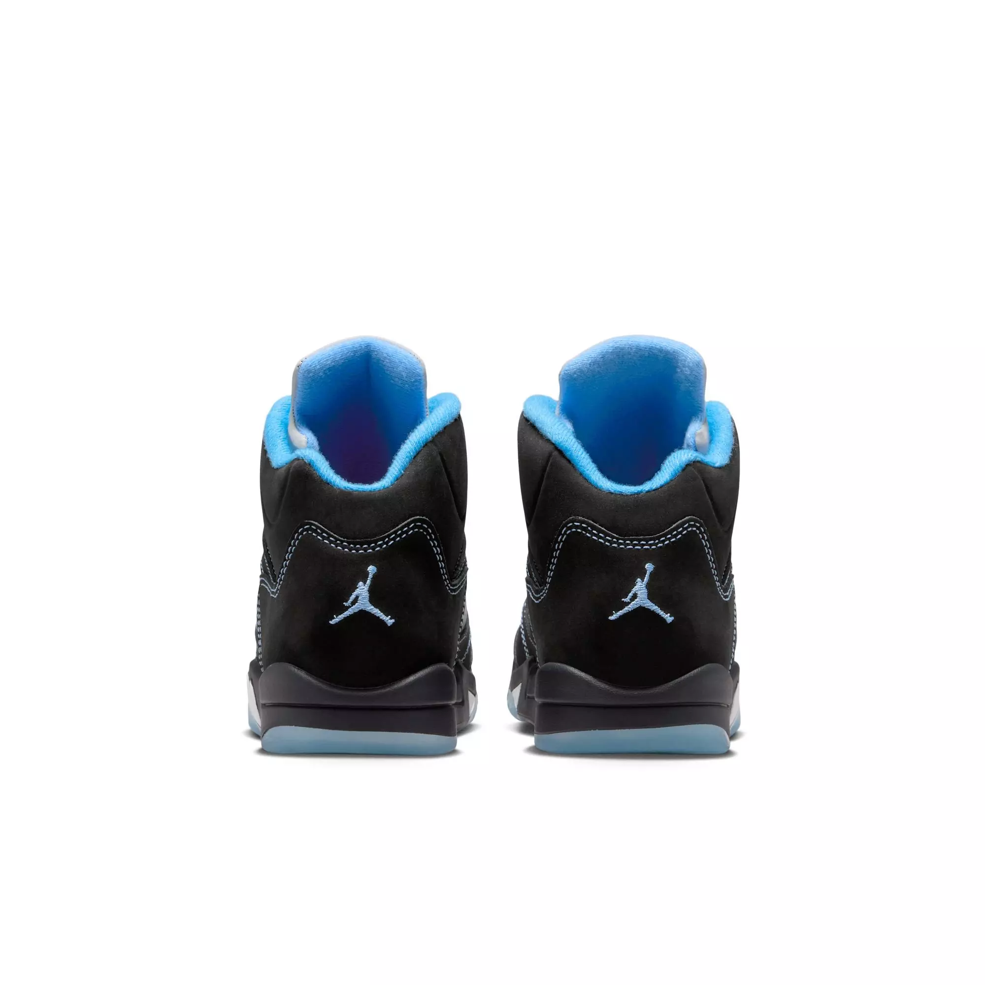 Jordan 5 Retro "Black Carolina" Preschool Kids' Shoe - BLACK/UNIVERSITY BLUE/WHITE