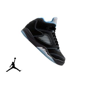 Jordan 5 Retro "Black Carolina" Preschool Kids' Shoe