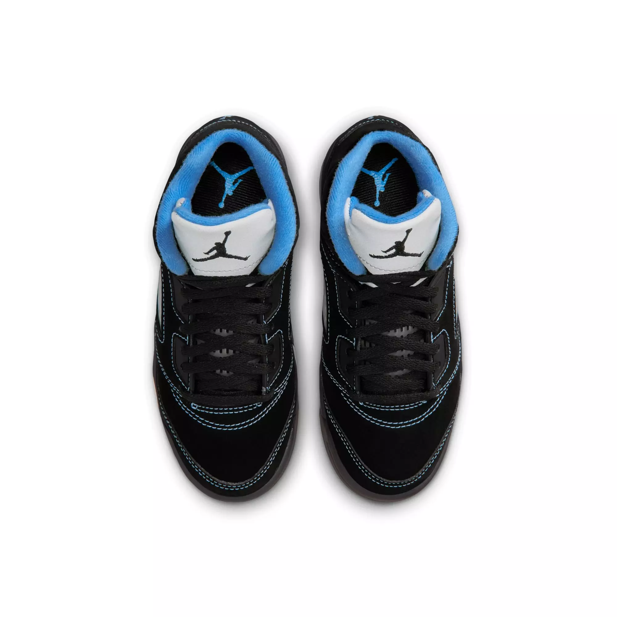Jordan 5 Retro "Black Carolina" Preschool Kids' Shoe - BLACK/UNIVERSITY BLUE/WHITE