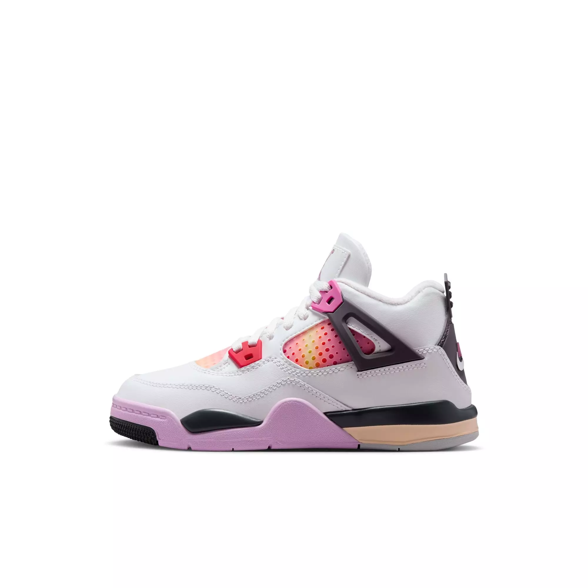 Jordan 4 Retro "Comic" Preschool Kids' Shoe - OFF WHITE/FIRE PINK/ANTHRACITE