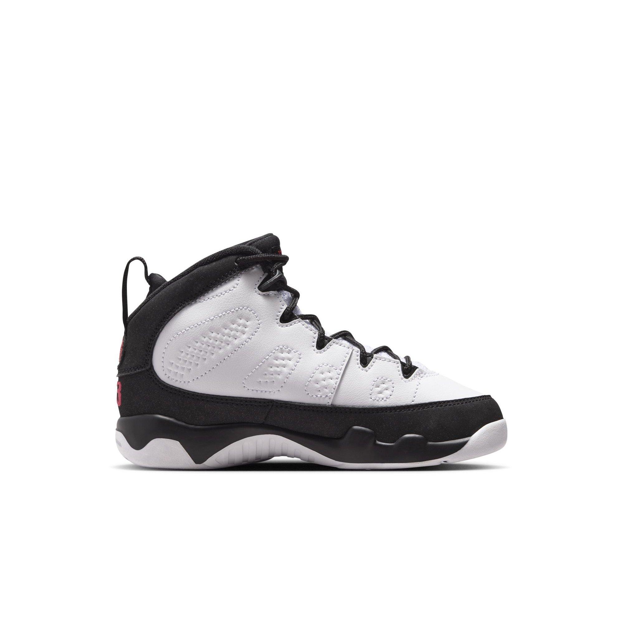 Jordan 9 Retro "Space Jam" Preschool Kids' Shoe - WHITE/TRUE RED/BLACK