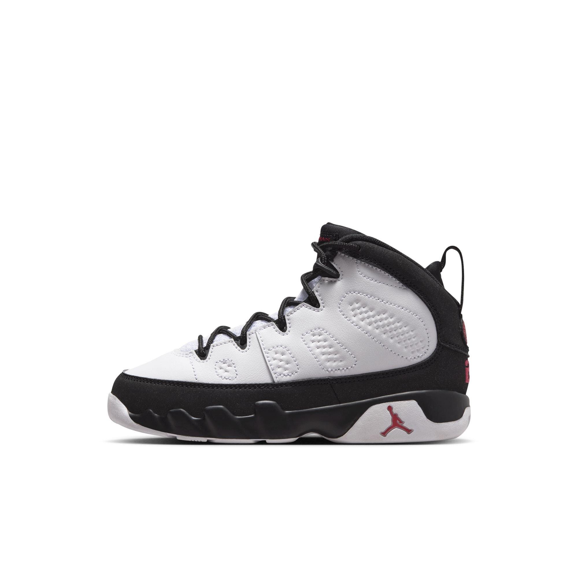 Jordan 9 Retro "Space Jam" Preschool Kids' Shoe - WHITE/TRUE RED/BLACK