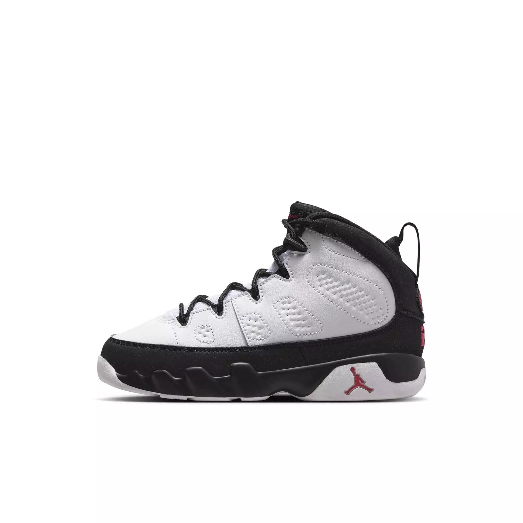 Jordan 9 Retro "Space Jam" Preschool Kids' Shoe - WHITE/TRUE RED/BLACK