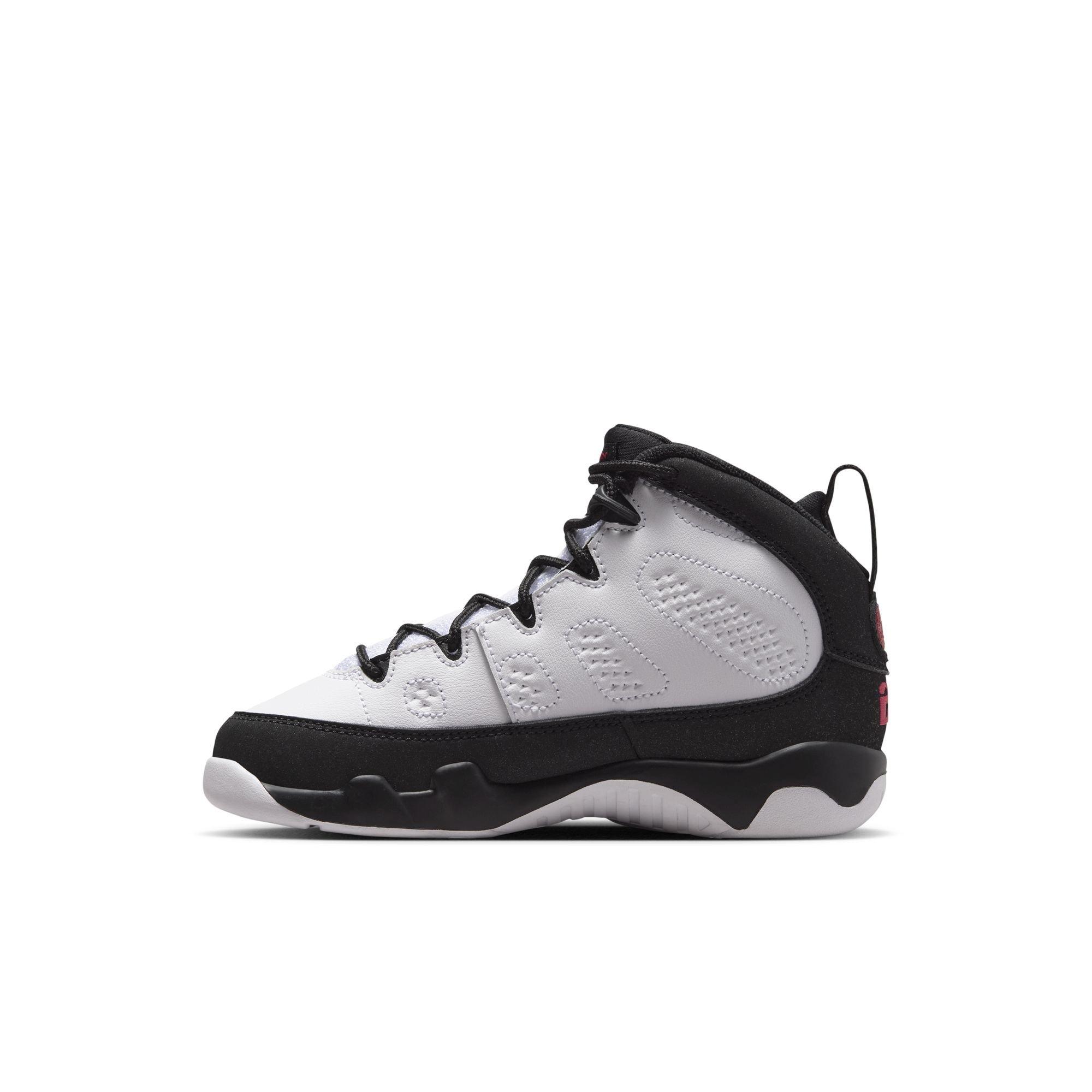 Jordan 9 Retro "Space Jam" Preschool Kids' Shoe - WHITE/TRUE RED/BLACK