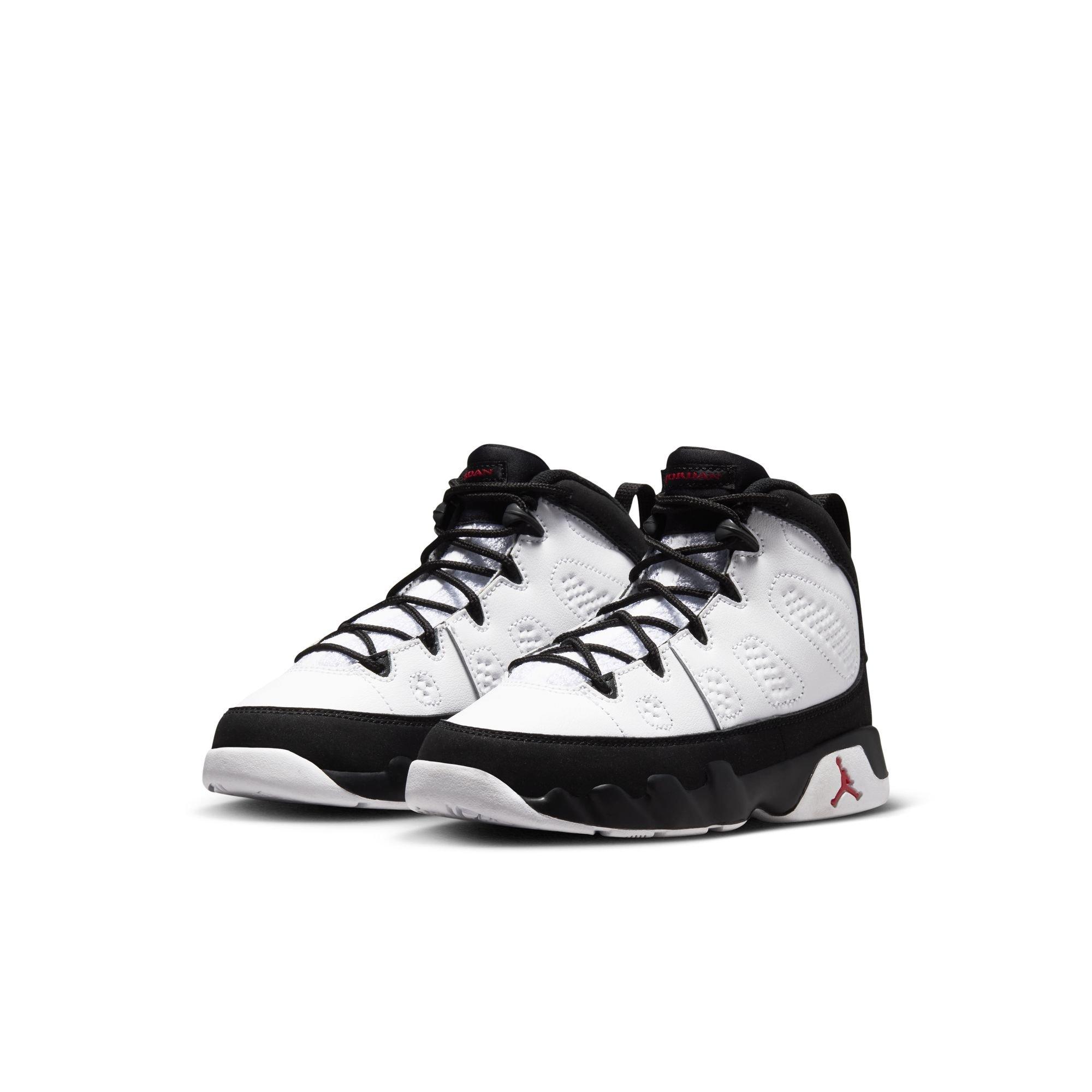 Jordan 9 Retro "Space Jam" Preschool Kids' Shoe - WHITE/TRUE RED/BLACK