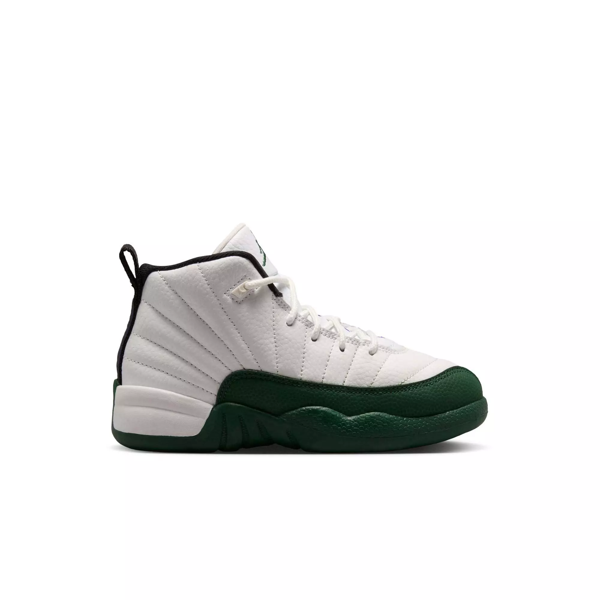 Jordan 12 Retro "Idols Become Rivals" Preschool Kids' Shoe - SUMMIT WHITE/GORGE GREEN/FIERCE PURPLE