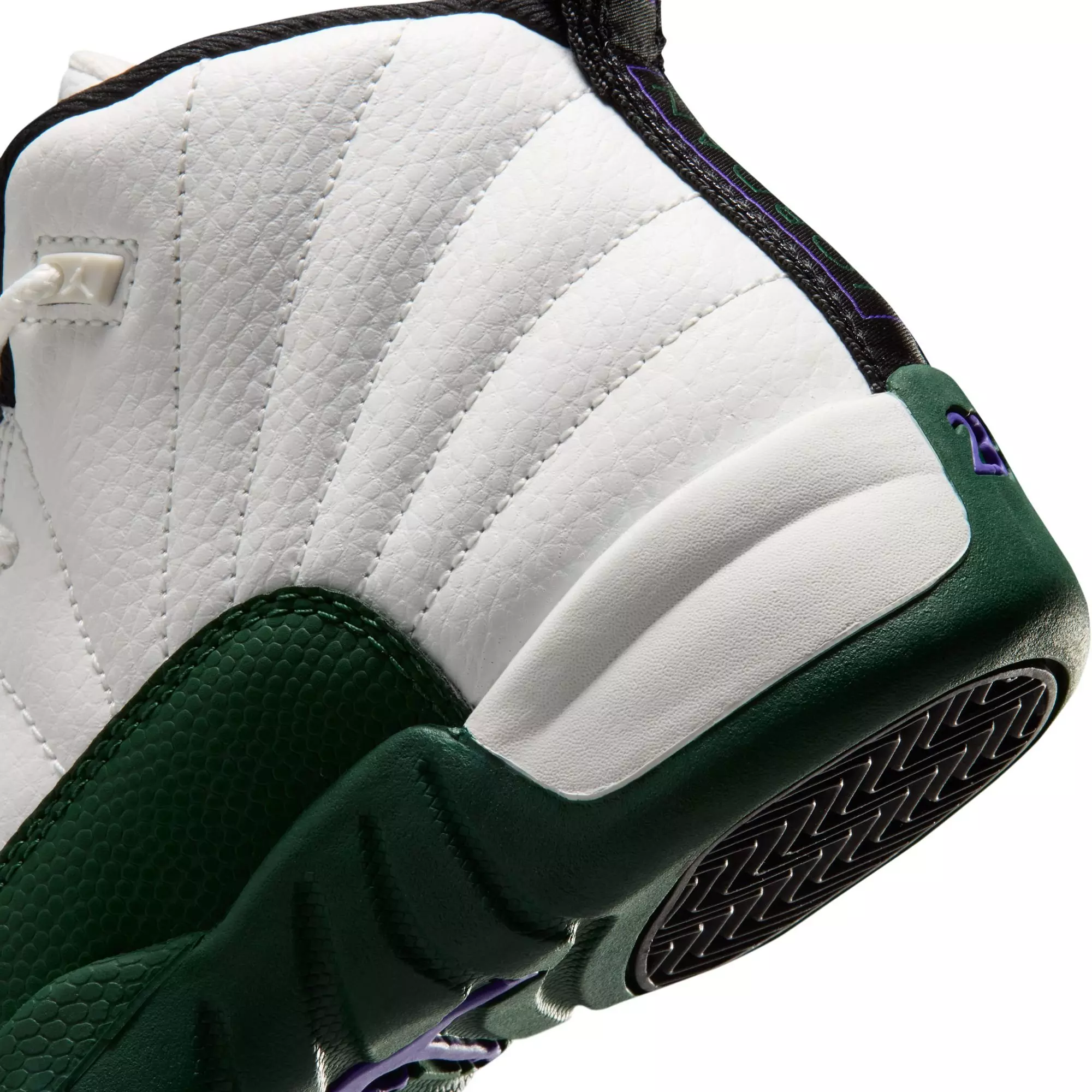 Jordan 12 Retro "Idols Become Rivals" Preschool Kids' Shoe - SUMMIT WHITE/GORGE GREEN/FIERCE PURPLE