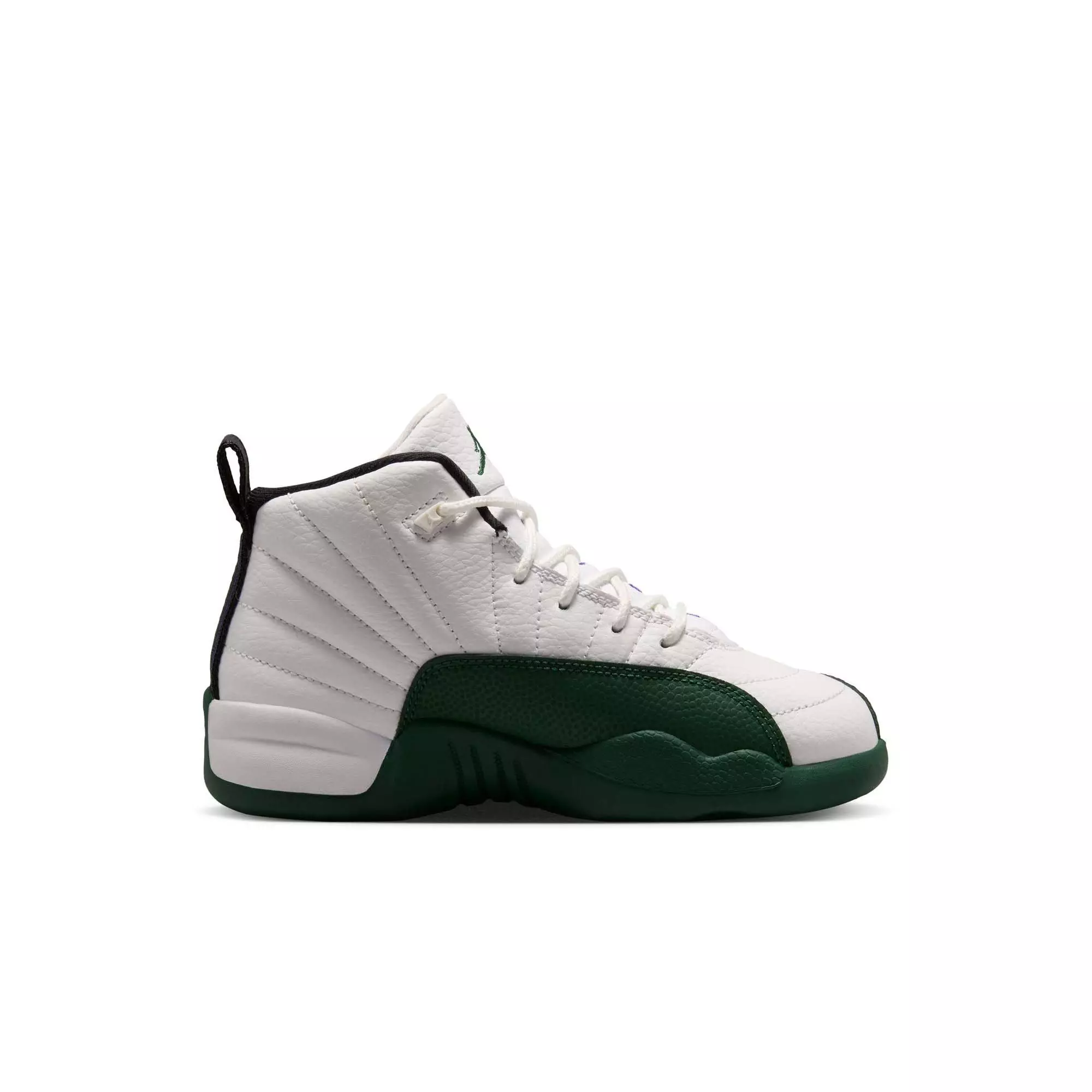 Jordan 12 Retro "Idols Become Rivals" Preschool Kids' Shoe - SUMMIT WHITE/GORGE GREEN/FIERCE PURPLE