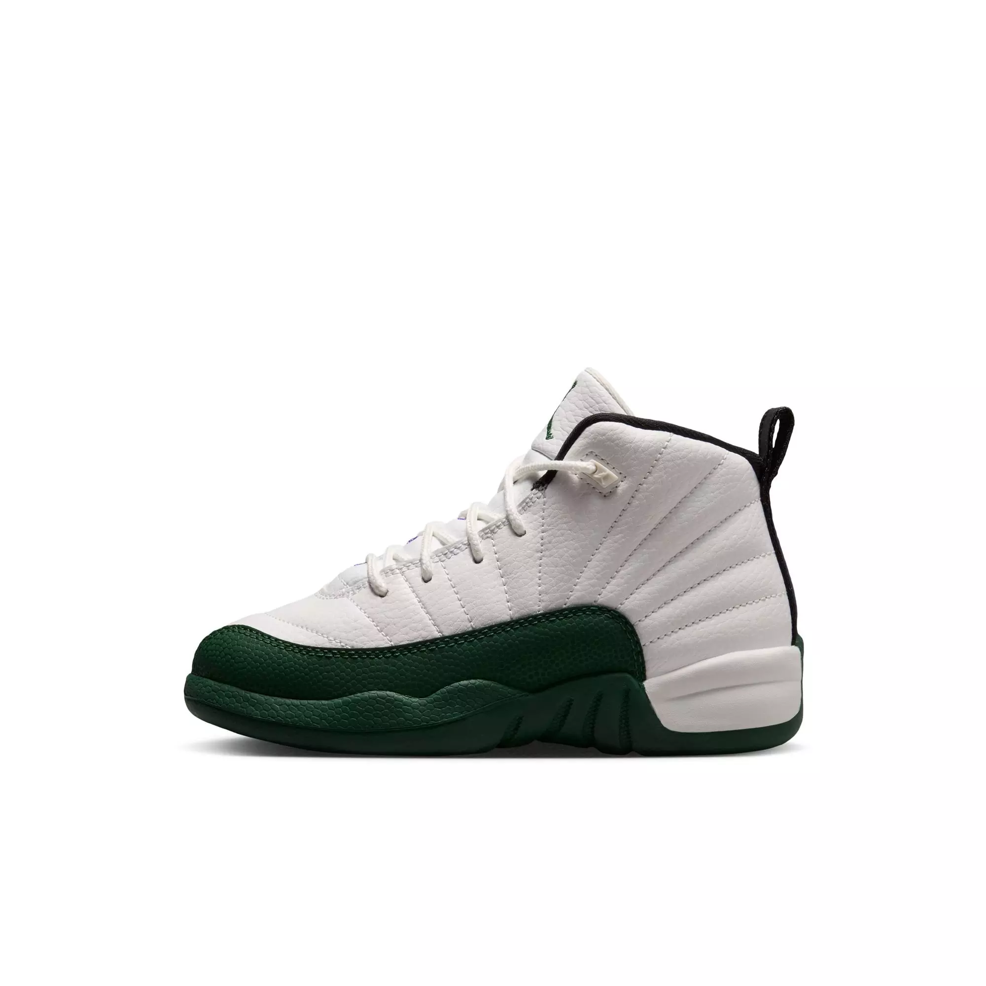 Jordan 12 Retro "Idols Become Rivals" Preschool Kids' Shoe - SUMMIT WHITE/GORGE GREEN/FIERCE PURPLE