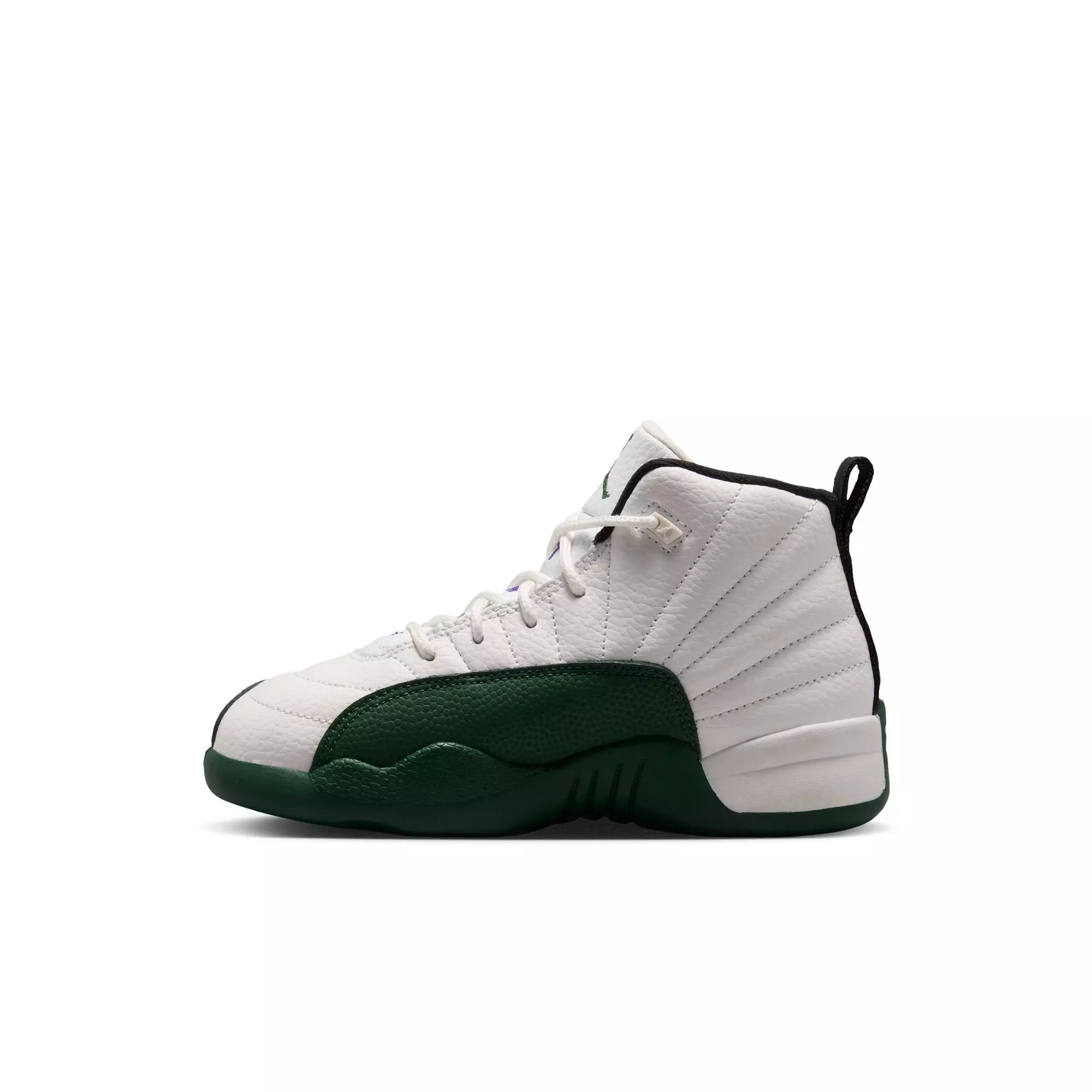 Jordan 12 Retro "Idols Become Rivals" Preschool Kids' Shoe - SUMMIT WHITE/GORGE GREEN/FIERCE PURPLE