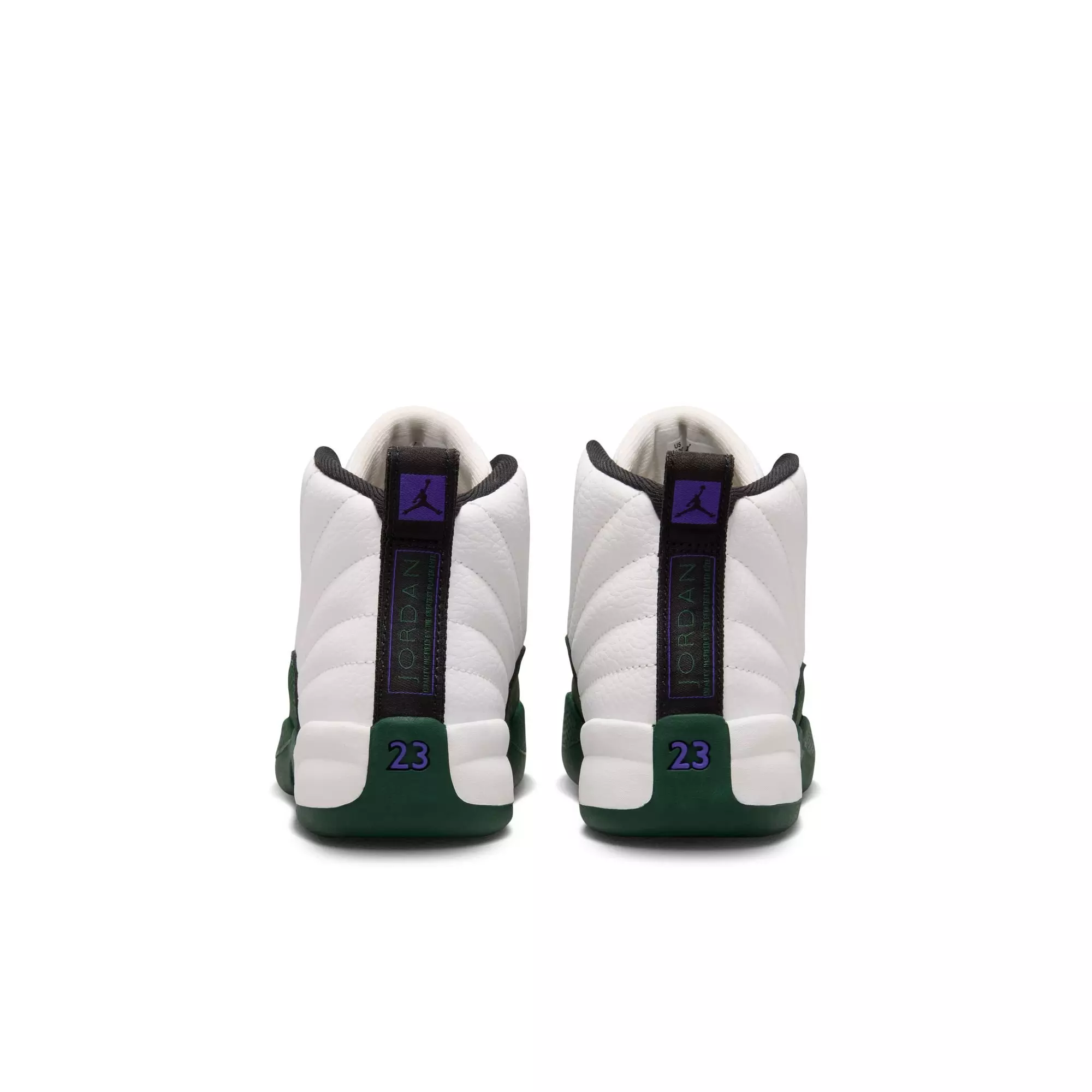 Jordan 12 Retro "Idols Become Rivals" Preschool Kids' Shoe - SUMMIT WHITE/GORGE GREEN/FIERCE PURPLE