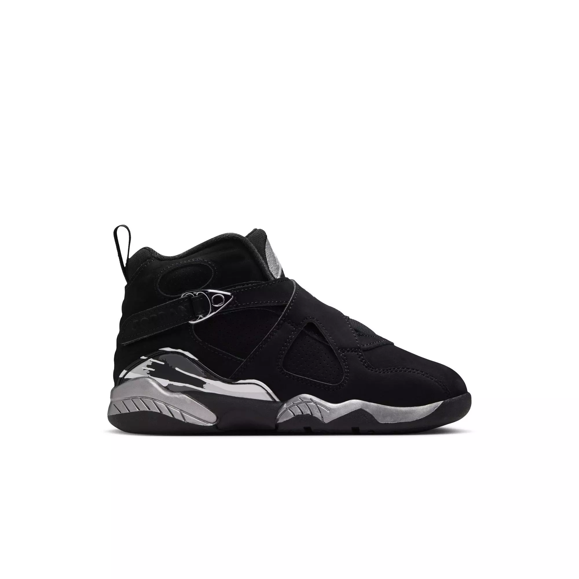 Jordan 8 Retro "Chrome" Preschool Kids' Shoe - BLACK/WHITE/LT GRAPHITE